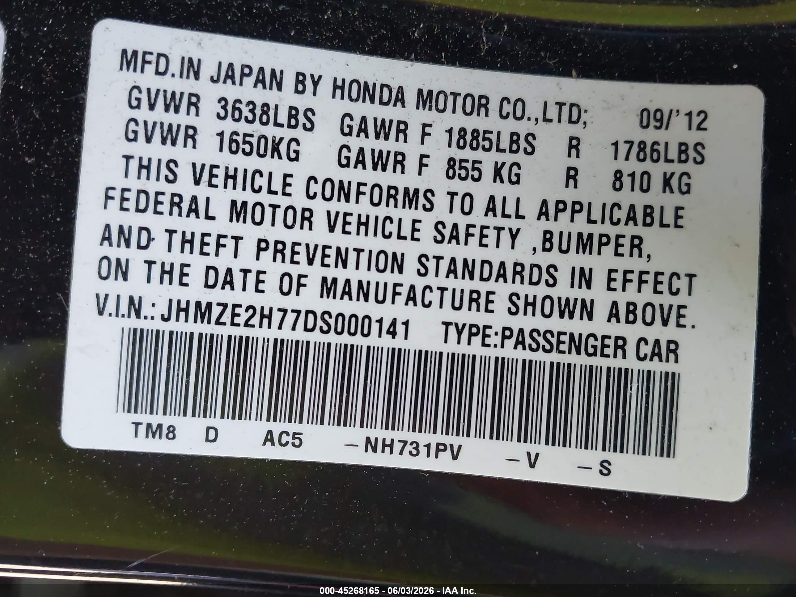 HONDA INSIGHT image 9
