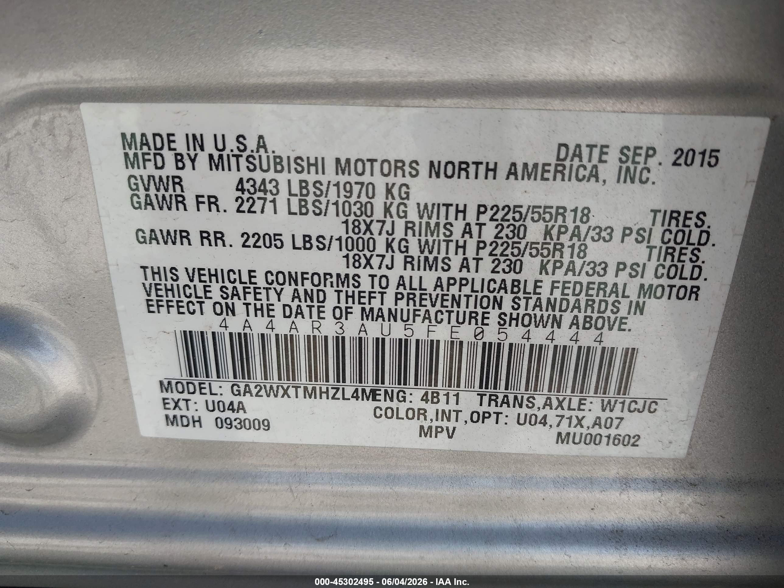 MITSUBISHI OUTLANDER image 9