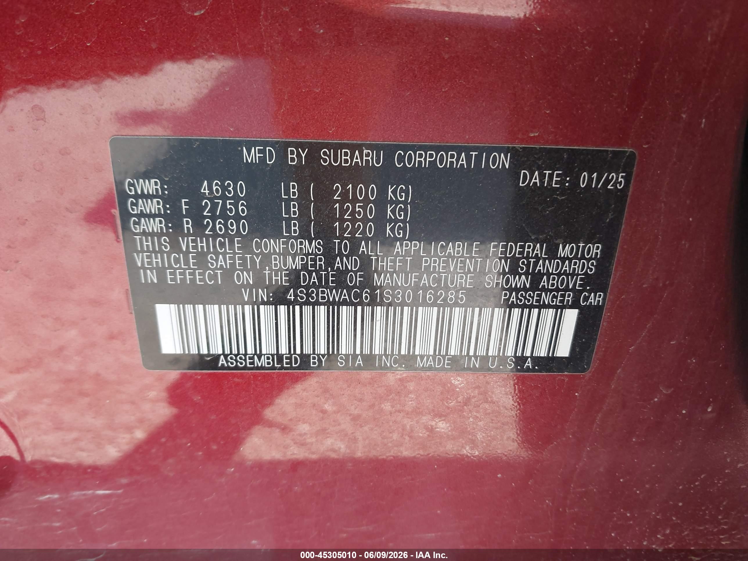 SUBARU LEGACY image 9