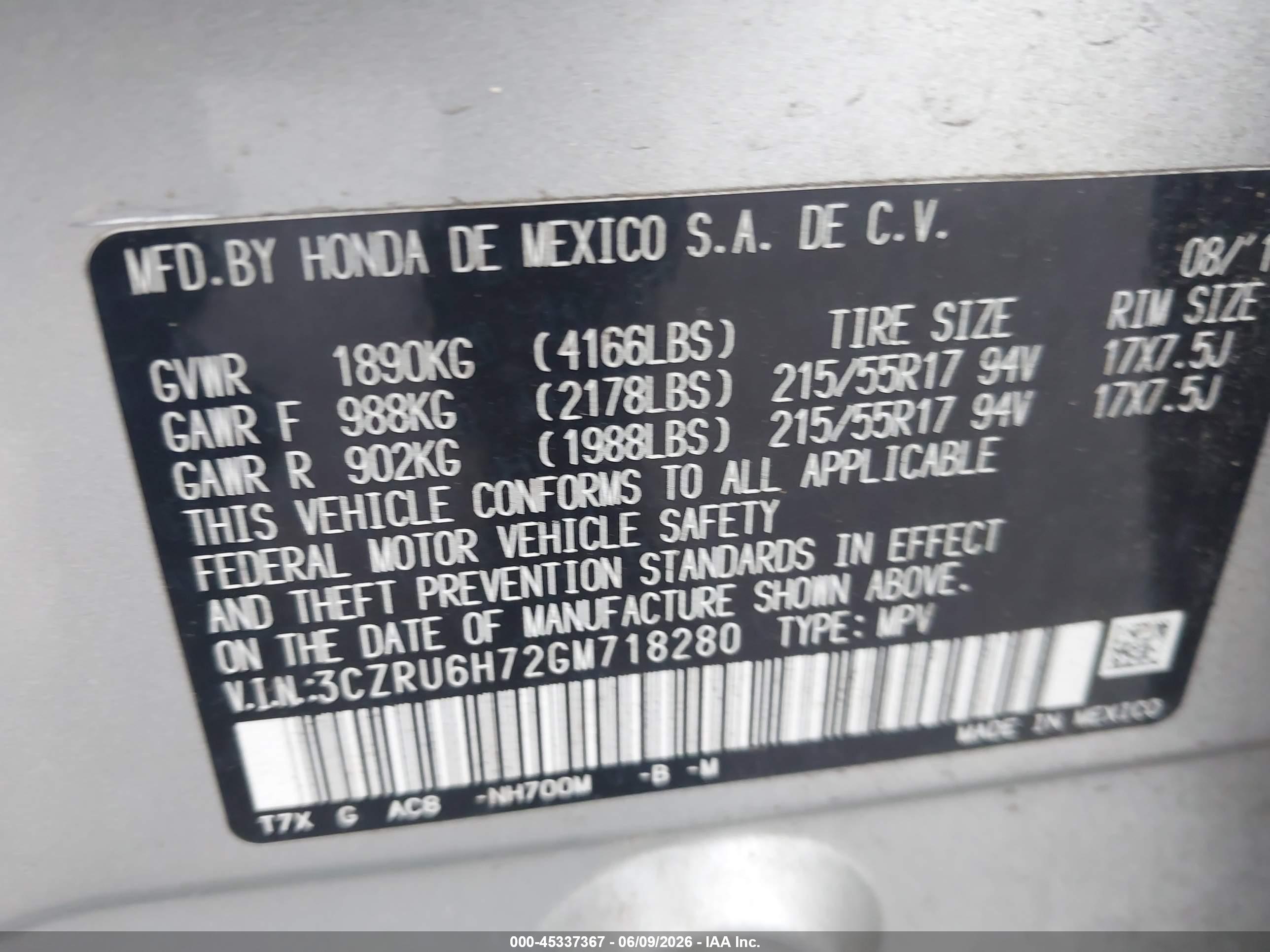 HONDA HR-V image 9