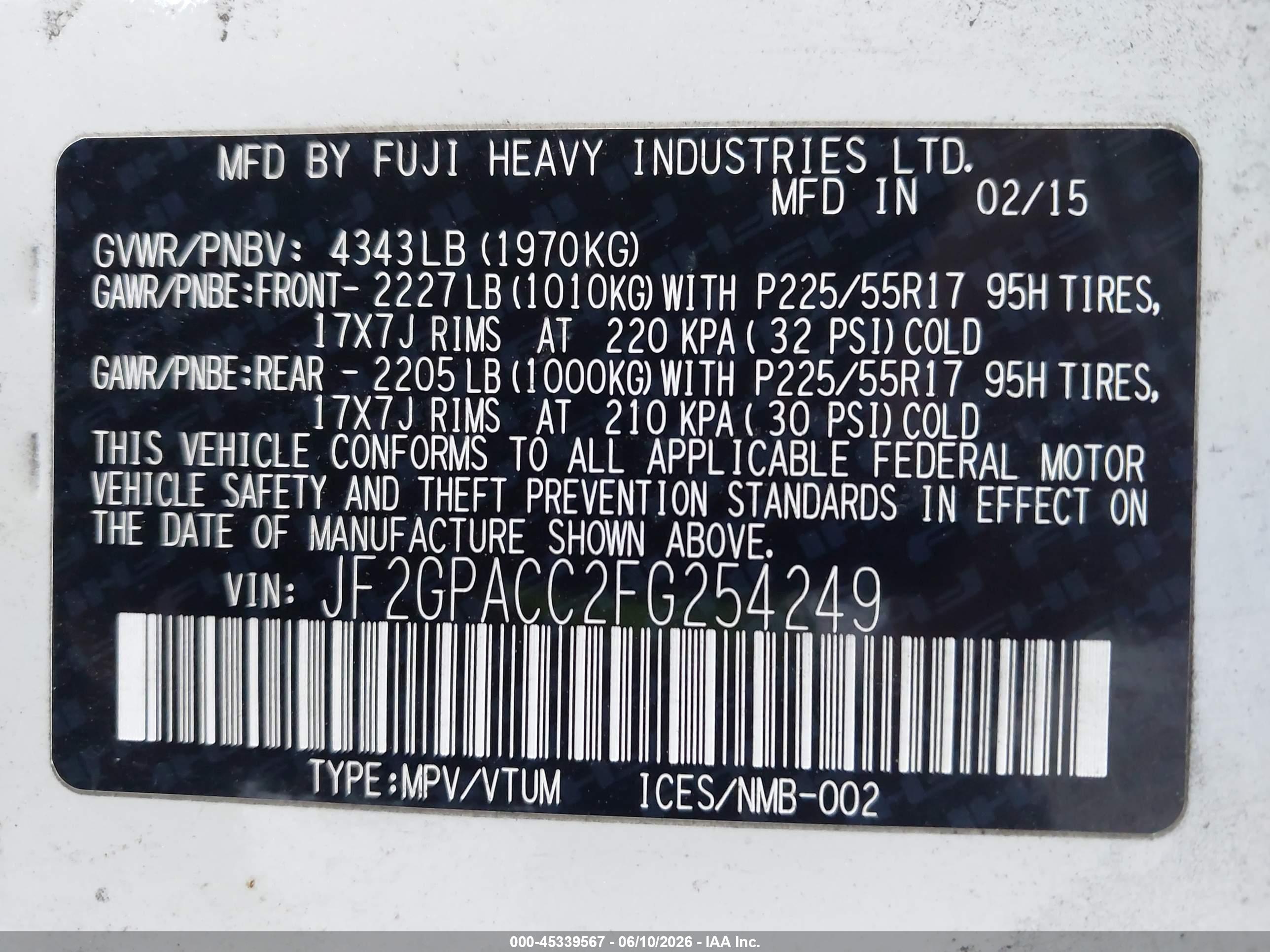 SUBARU XV image 9