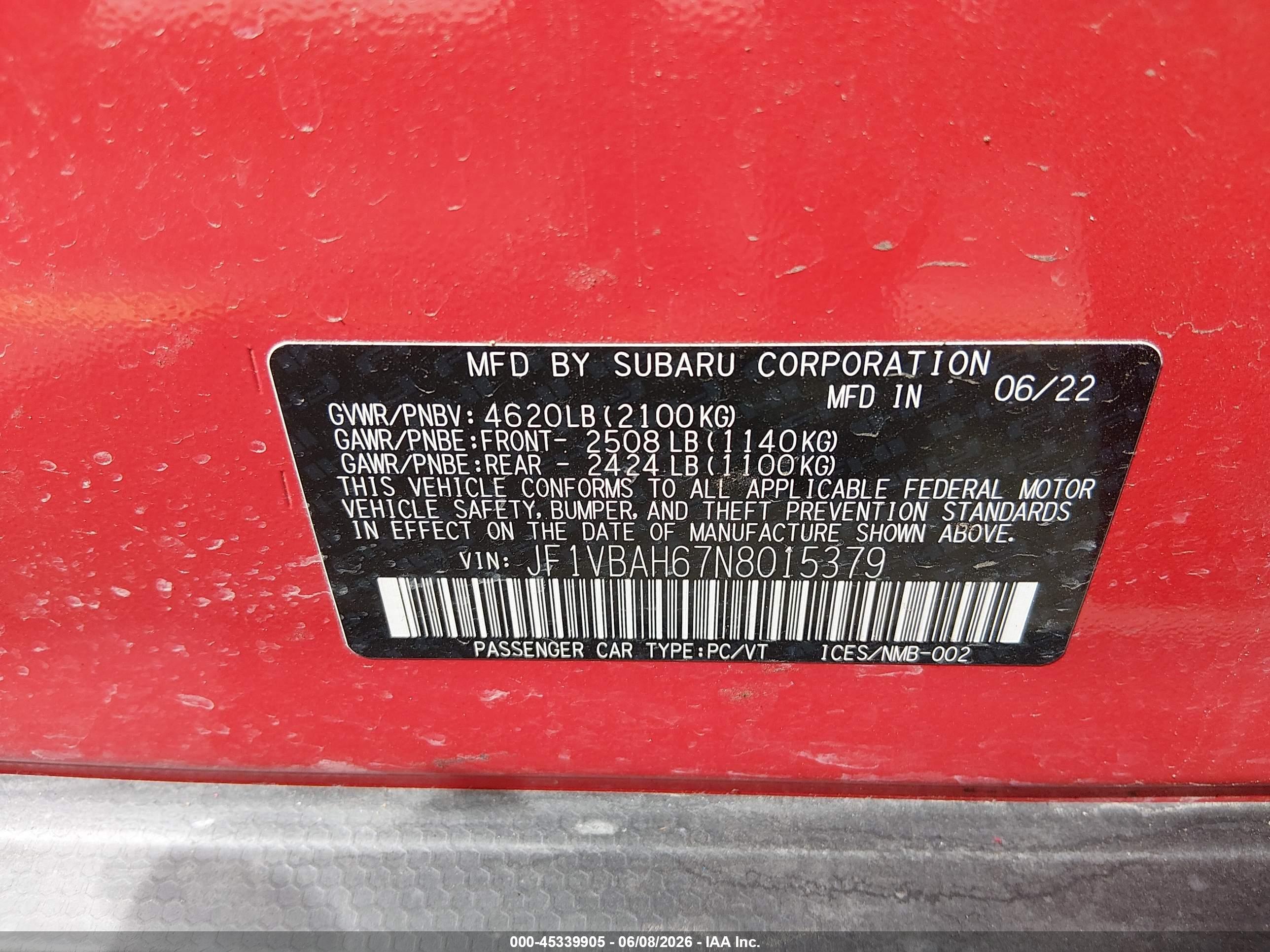 SUBARU WRX image 9