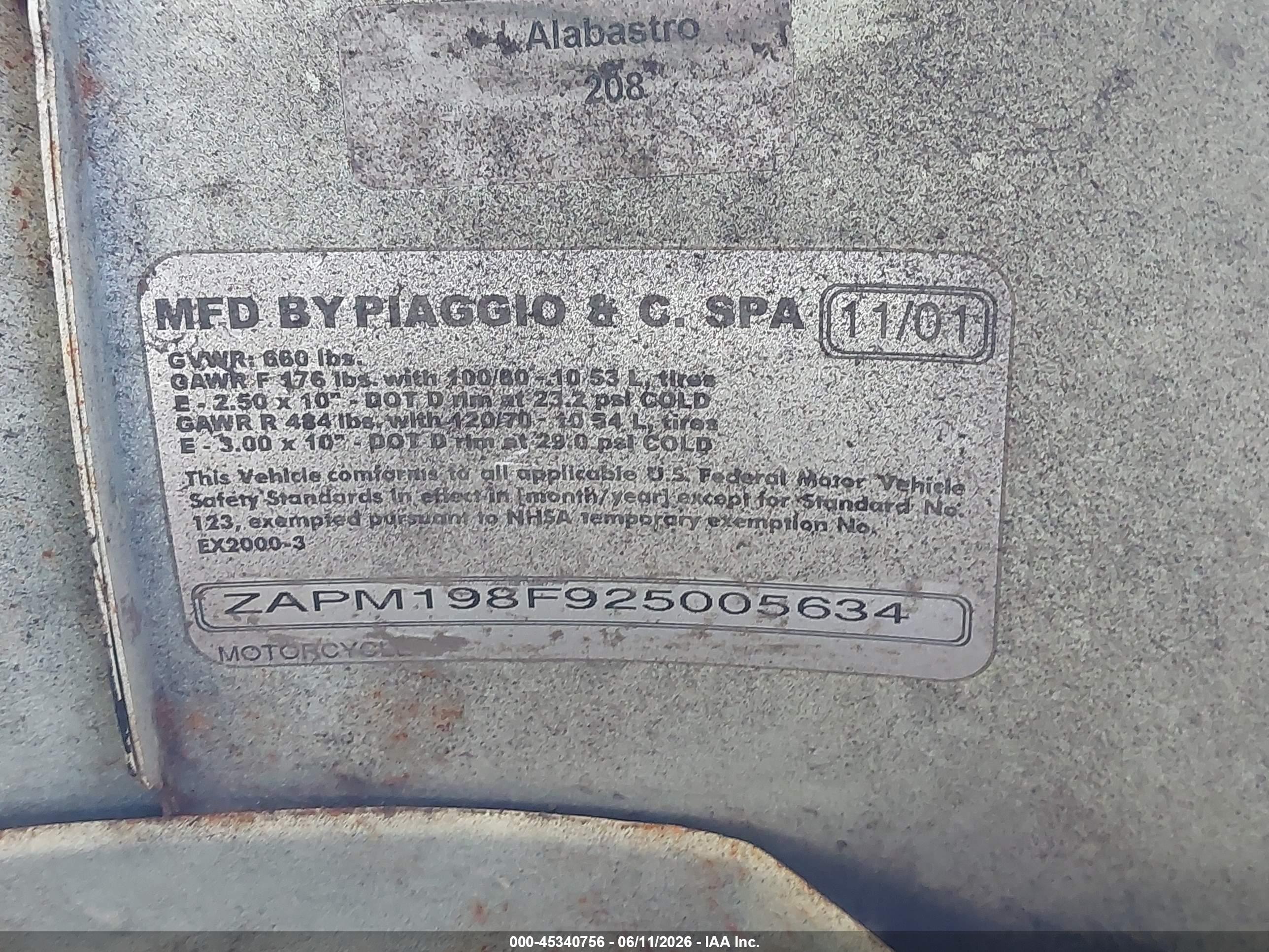 VESPA M198F image 10