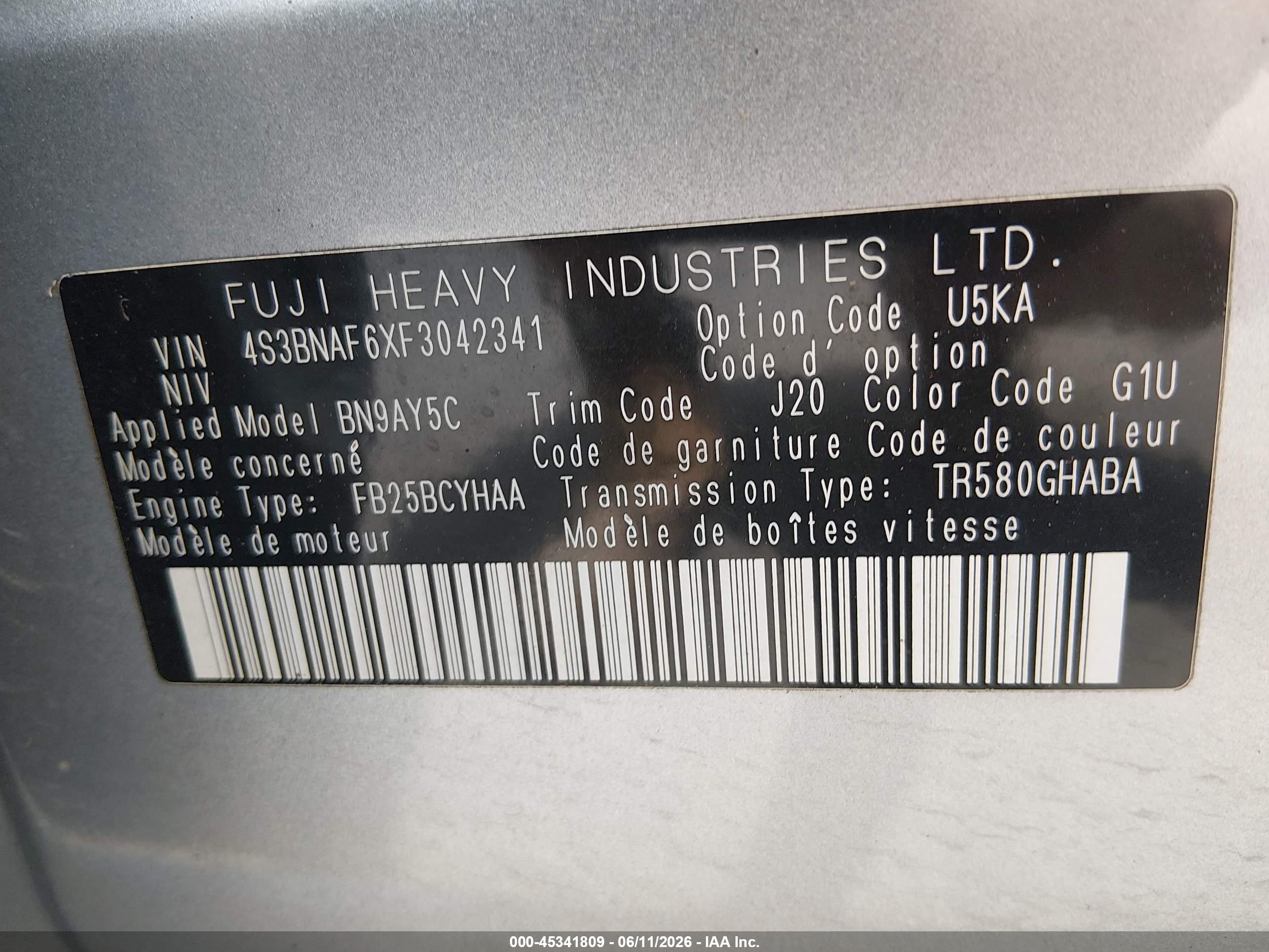SUBARU LEGACY image 9