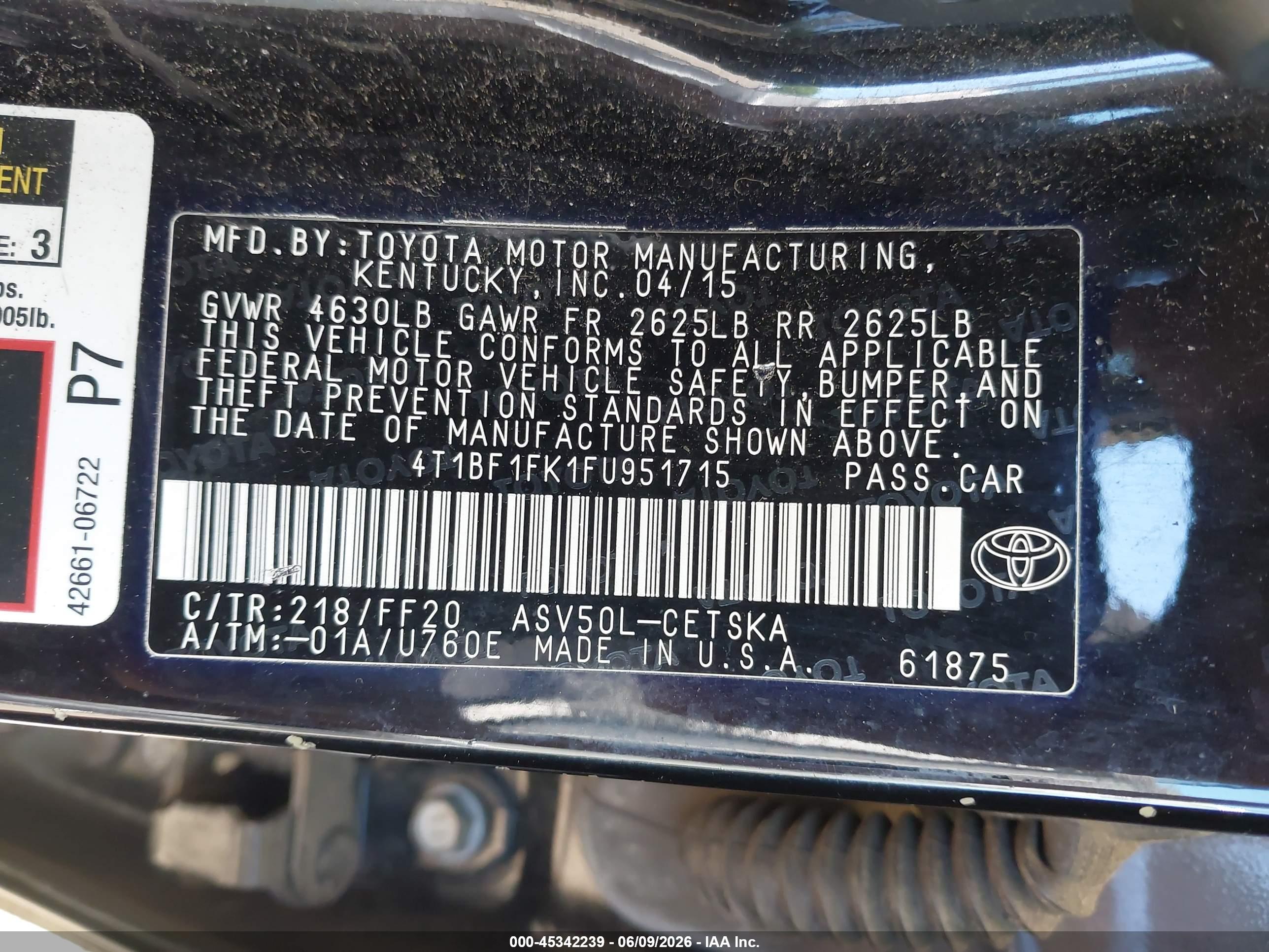 TOYOTA CAMRY image 9