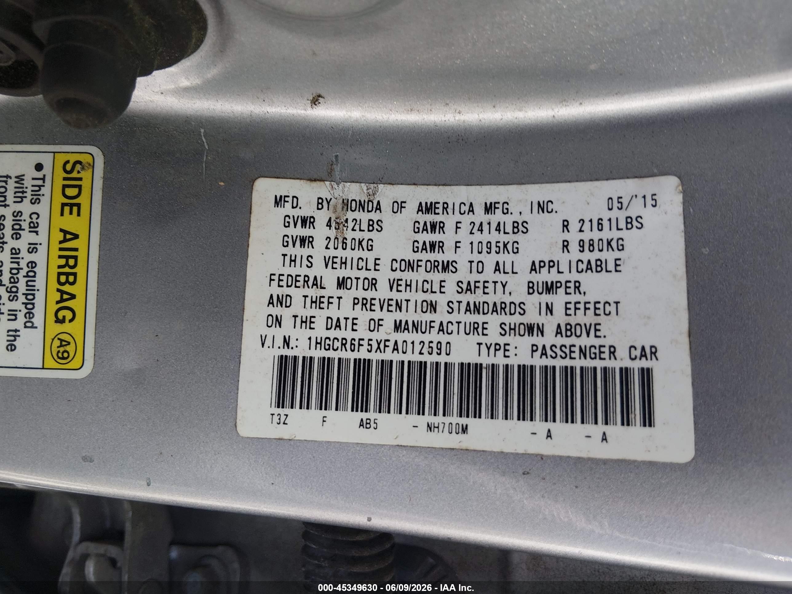 HONDA ACCORD image 9