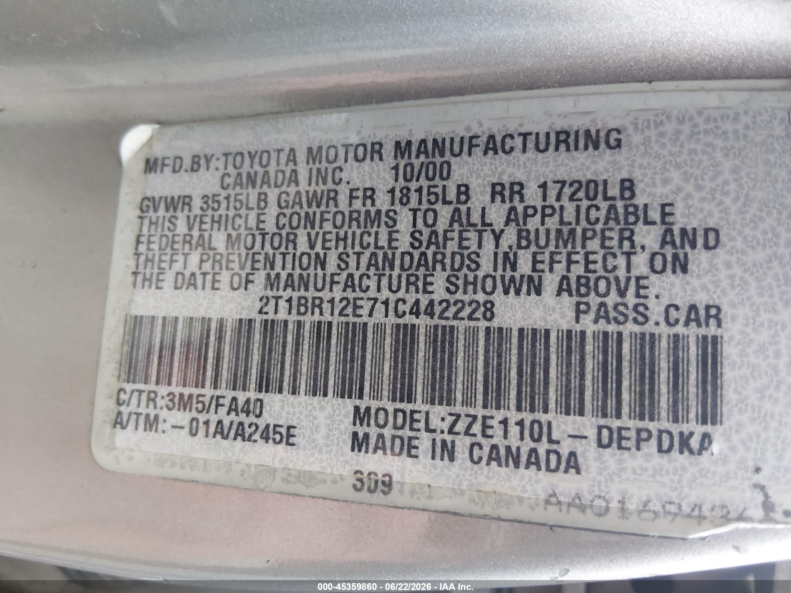 TOYOTA COROLLA image 9