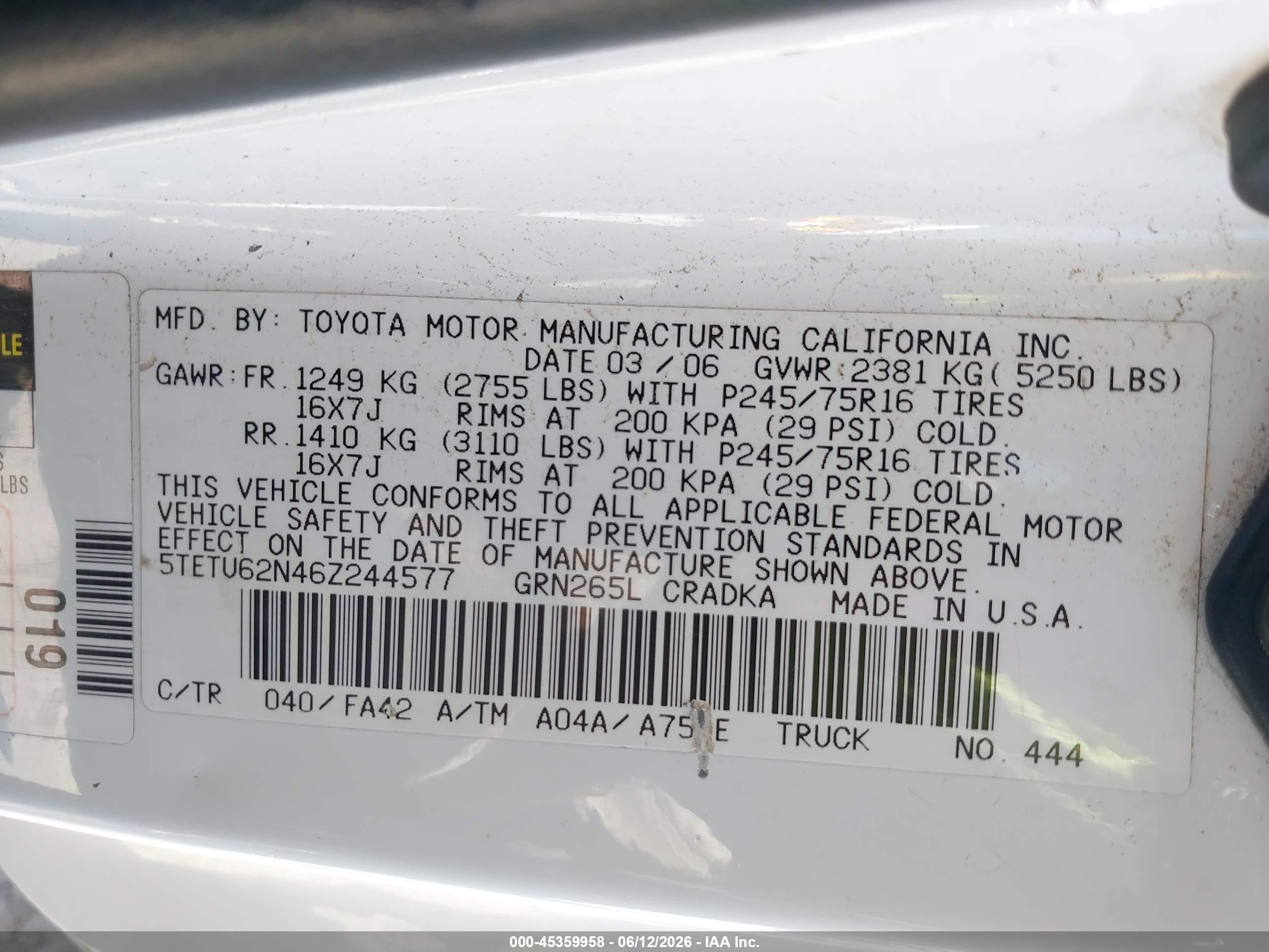 TOYOTA TACOMA image 9