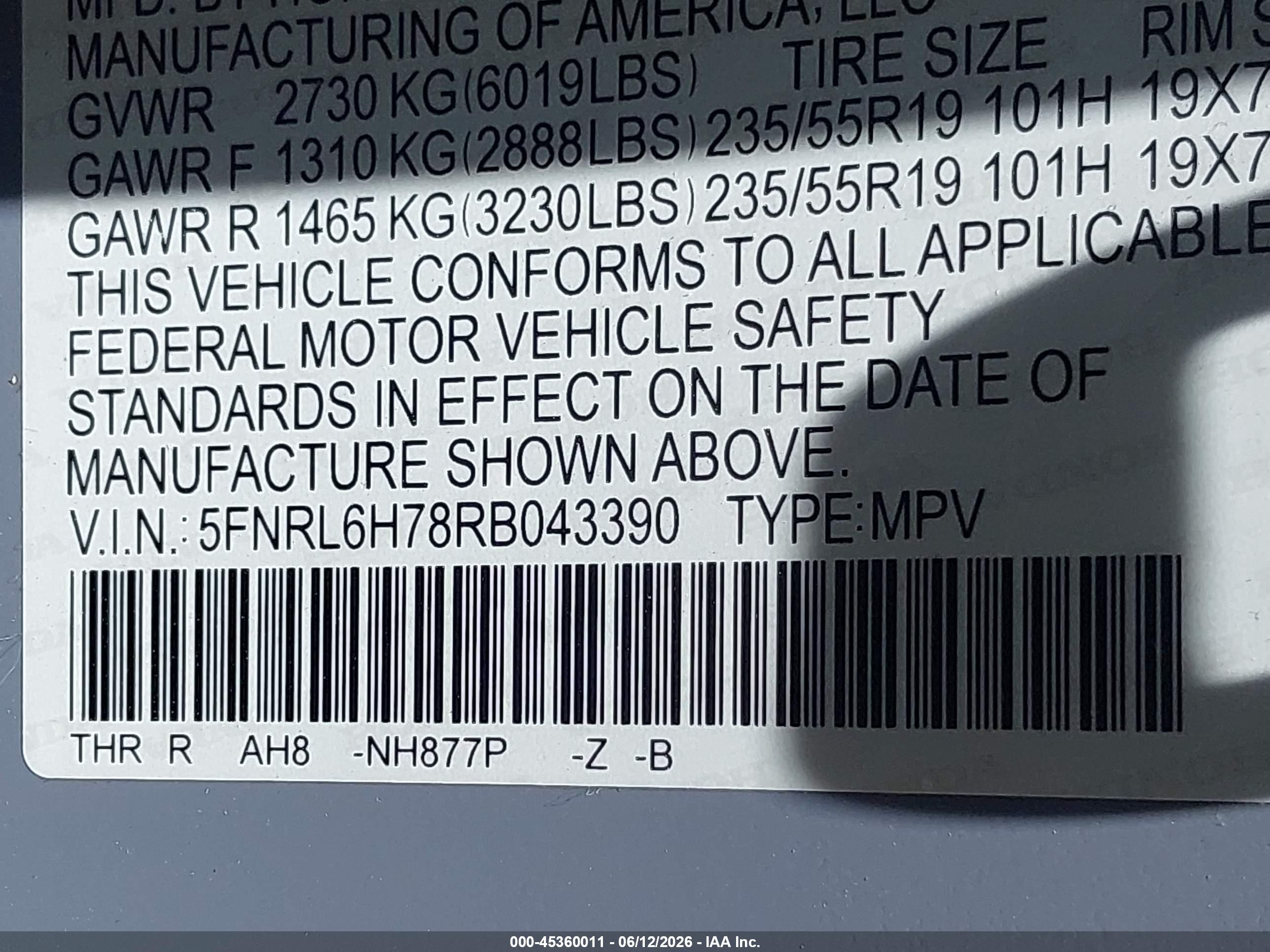 HONDA ODYSSEY image 9