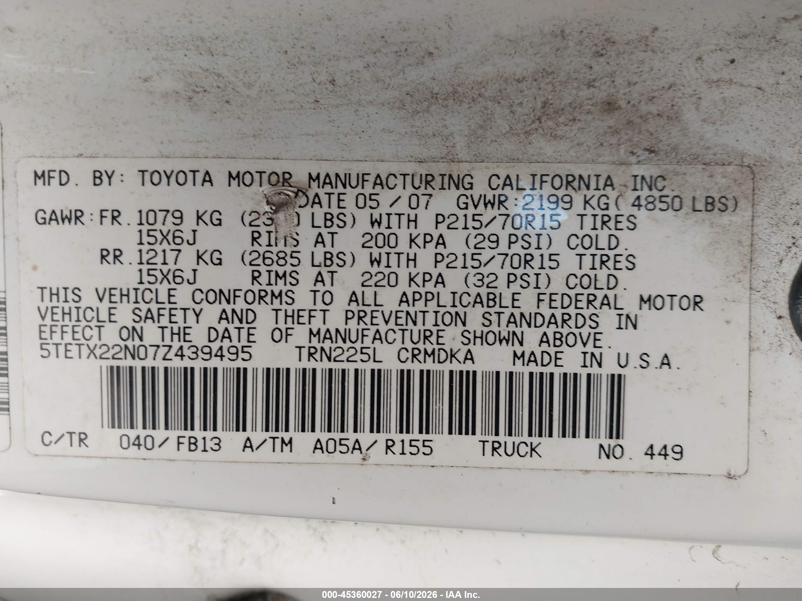 TOYOTA TACOMA image 9