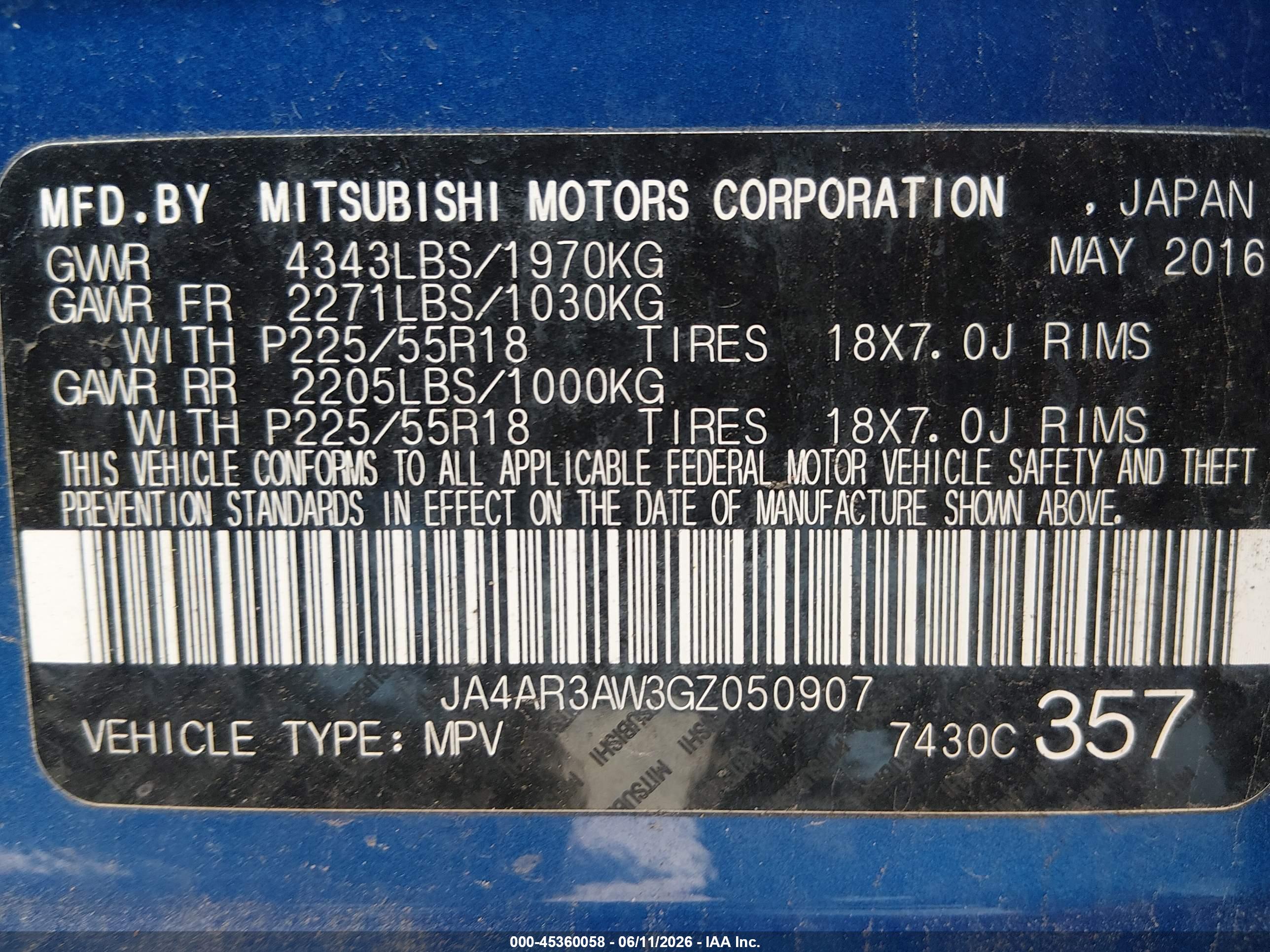 MITSUBISHI OUTLANDER image 9