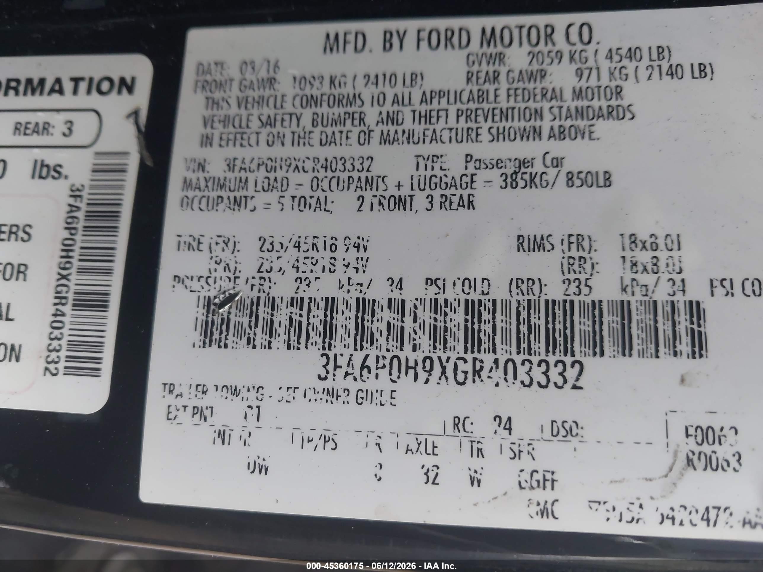 FORD FUSION image 9