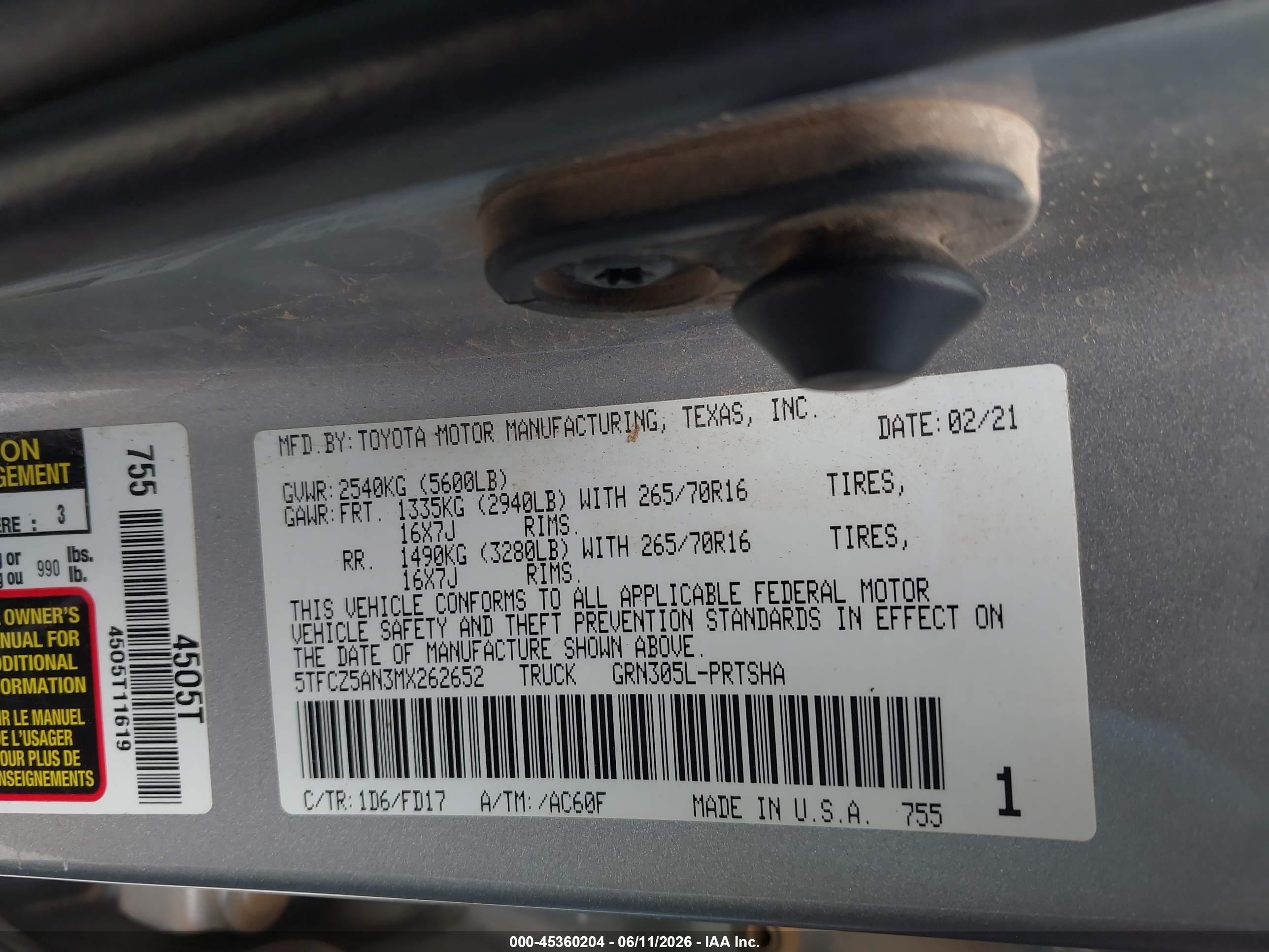 TOYOTA TACOMA image 9