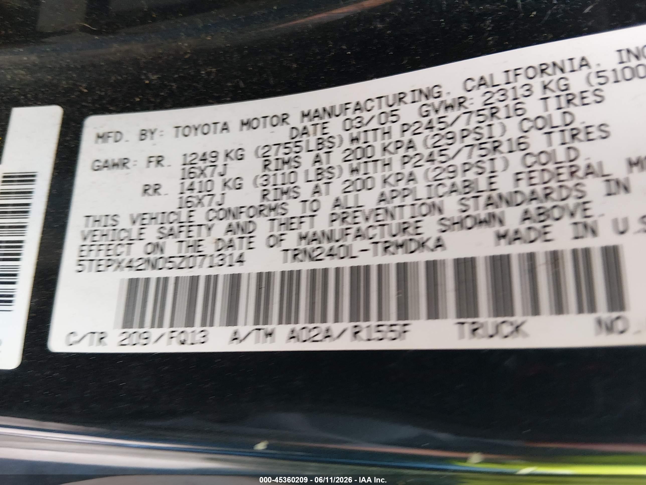 TOYOTA TACOMA image 9