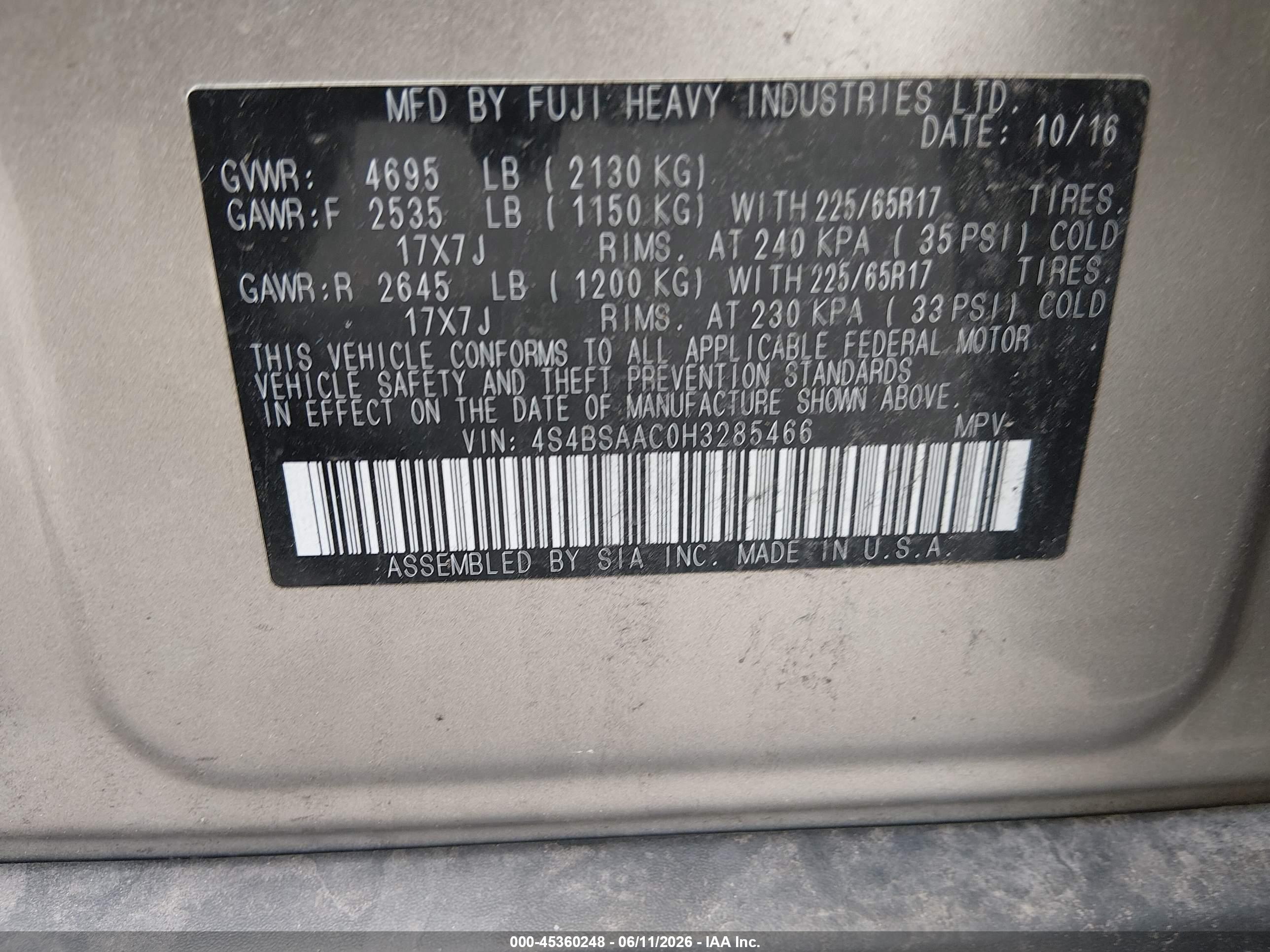 SUBARU OUTBACK image 9