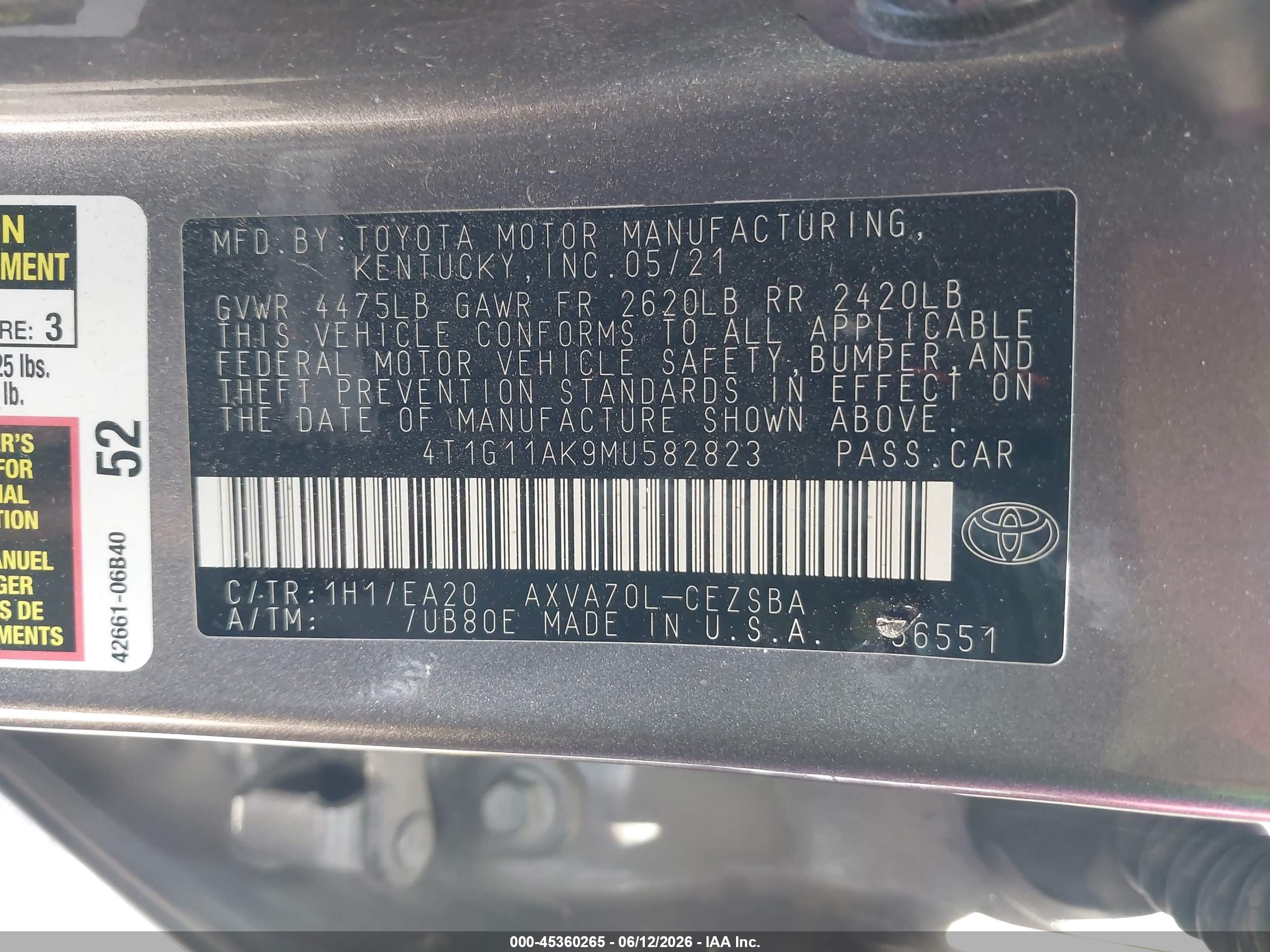 TOYOTA CAMRY image 9