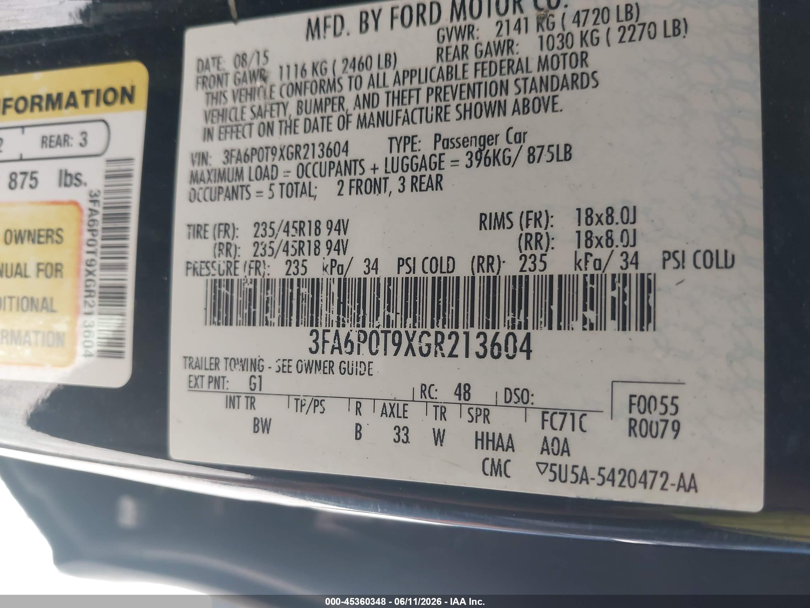 FORD FUSION image 9