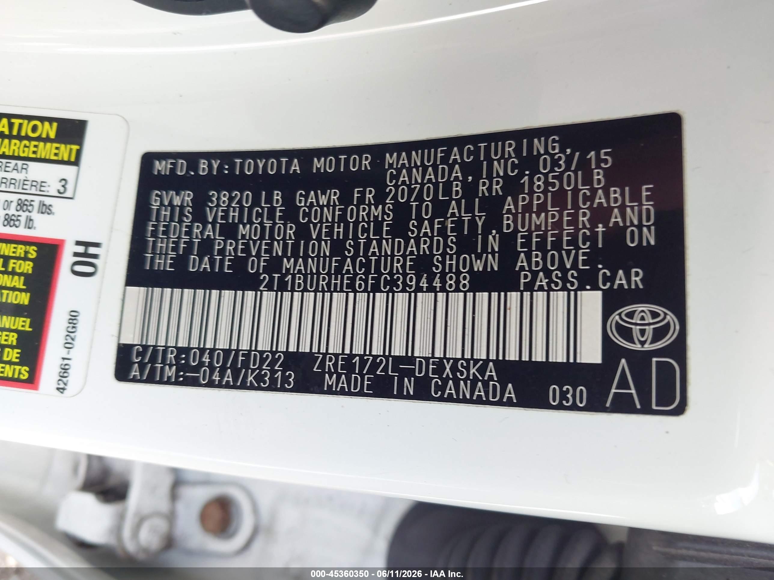 TOYOTA COROLLA image 9