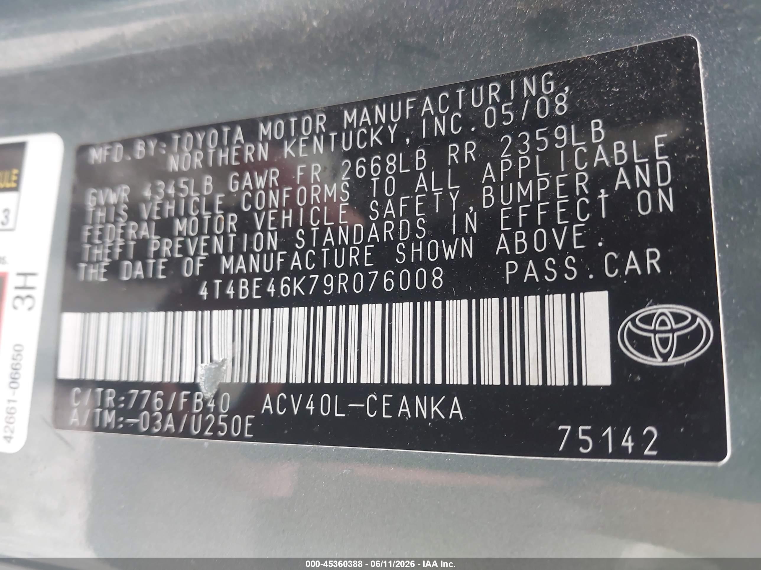 TOYOTA CAMRY image 9