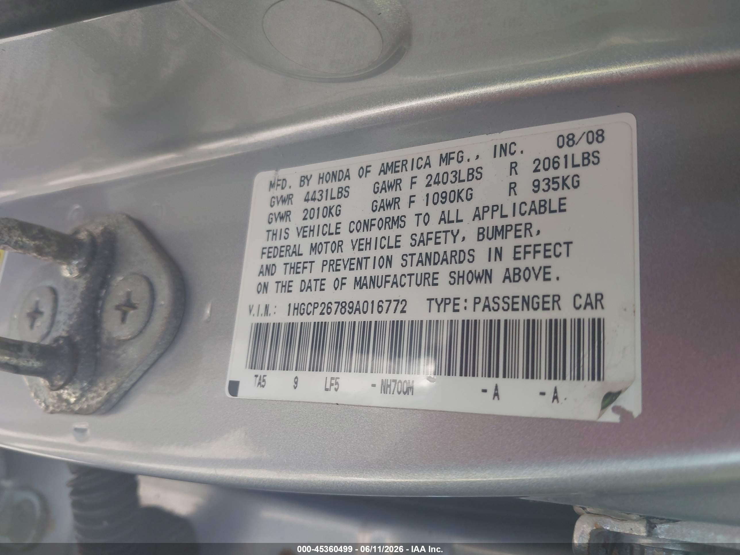 HONDA ACCORD image 9