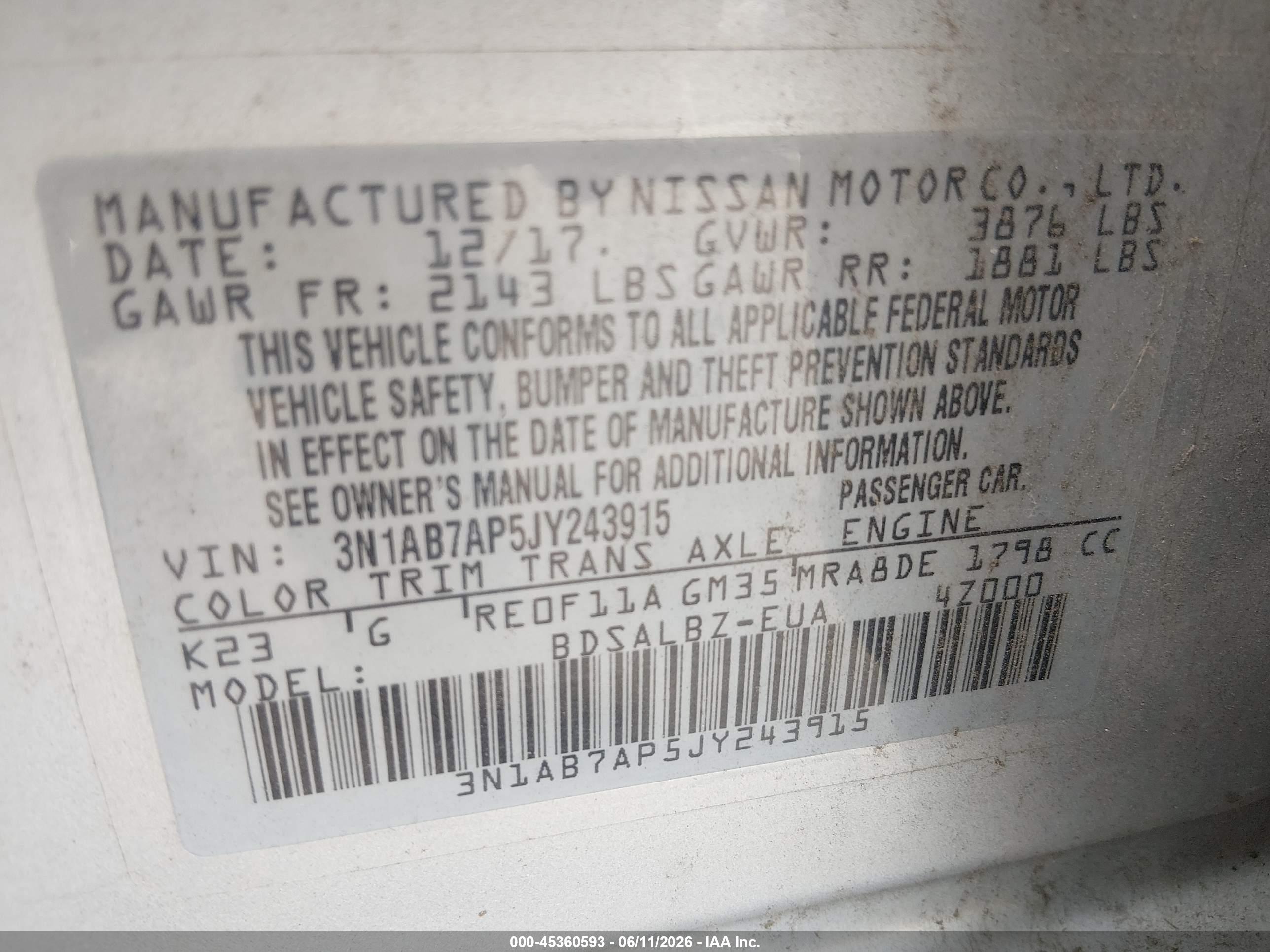 NISSAN SENTRA image 9