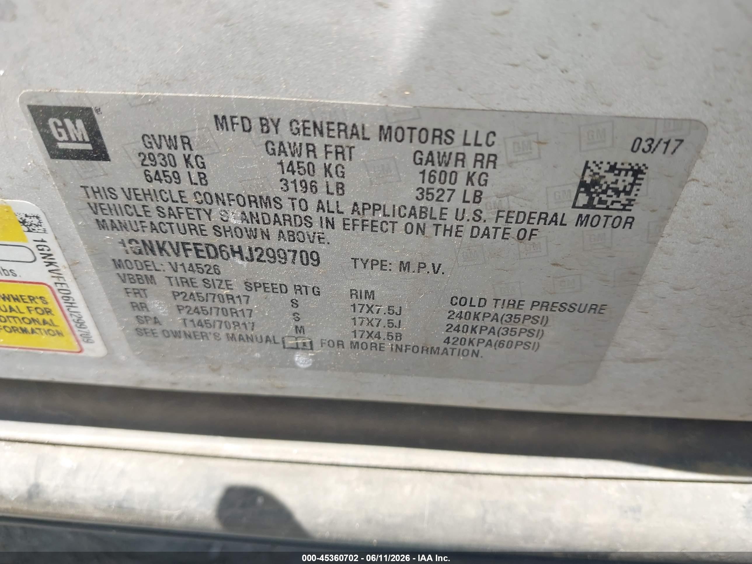 CHEVROLET TRAVERSE image 9