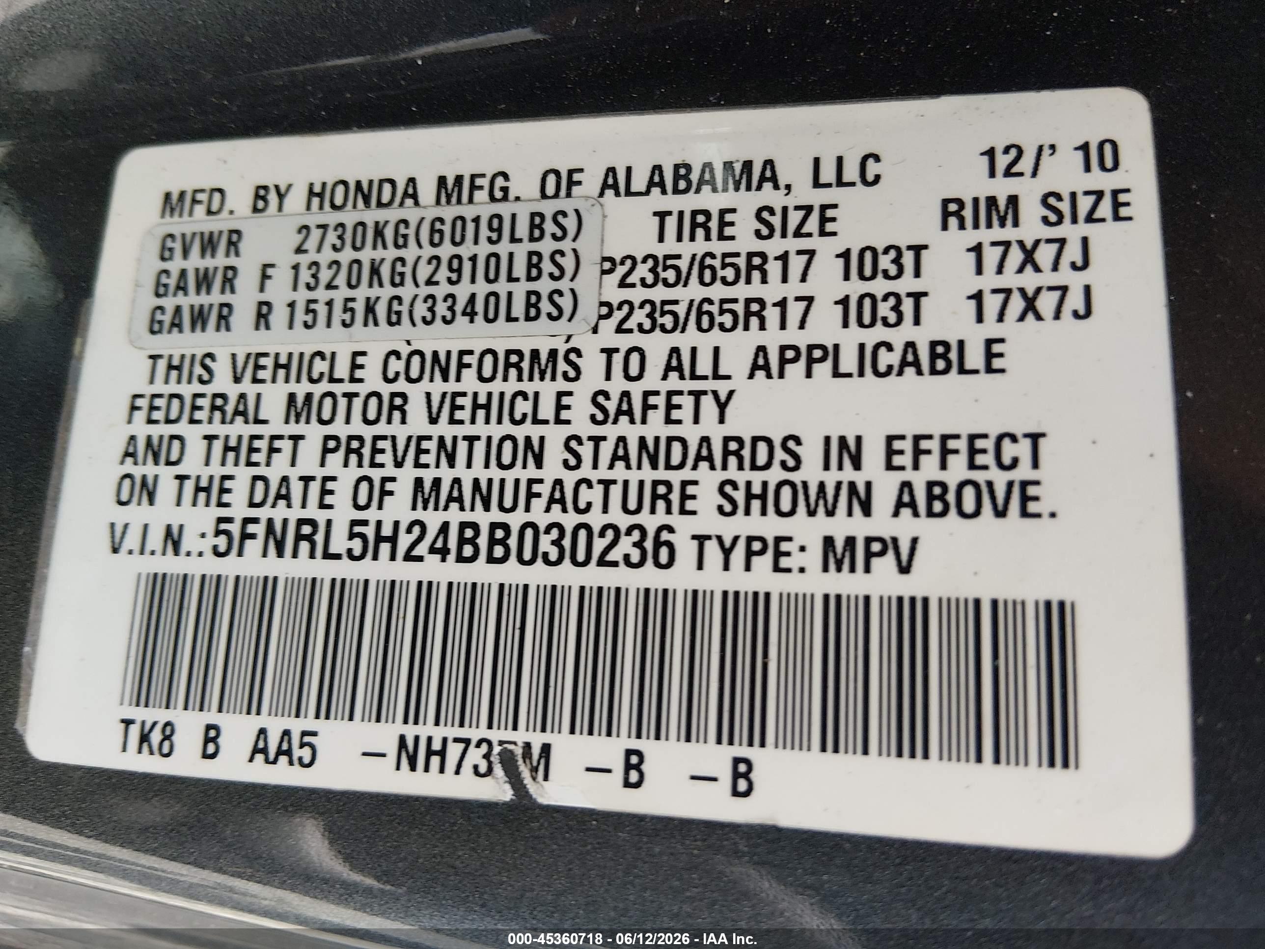 HONDA ODYSSEY image 9