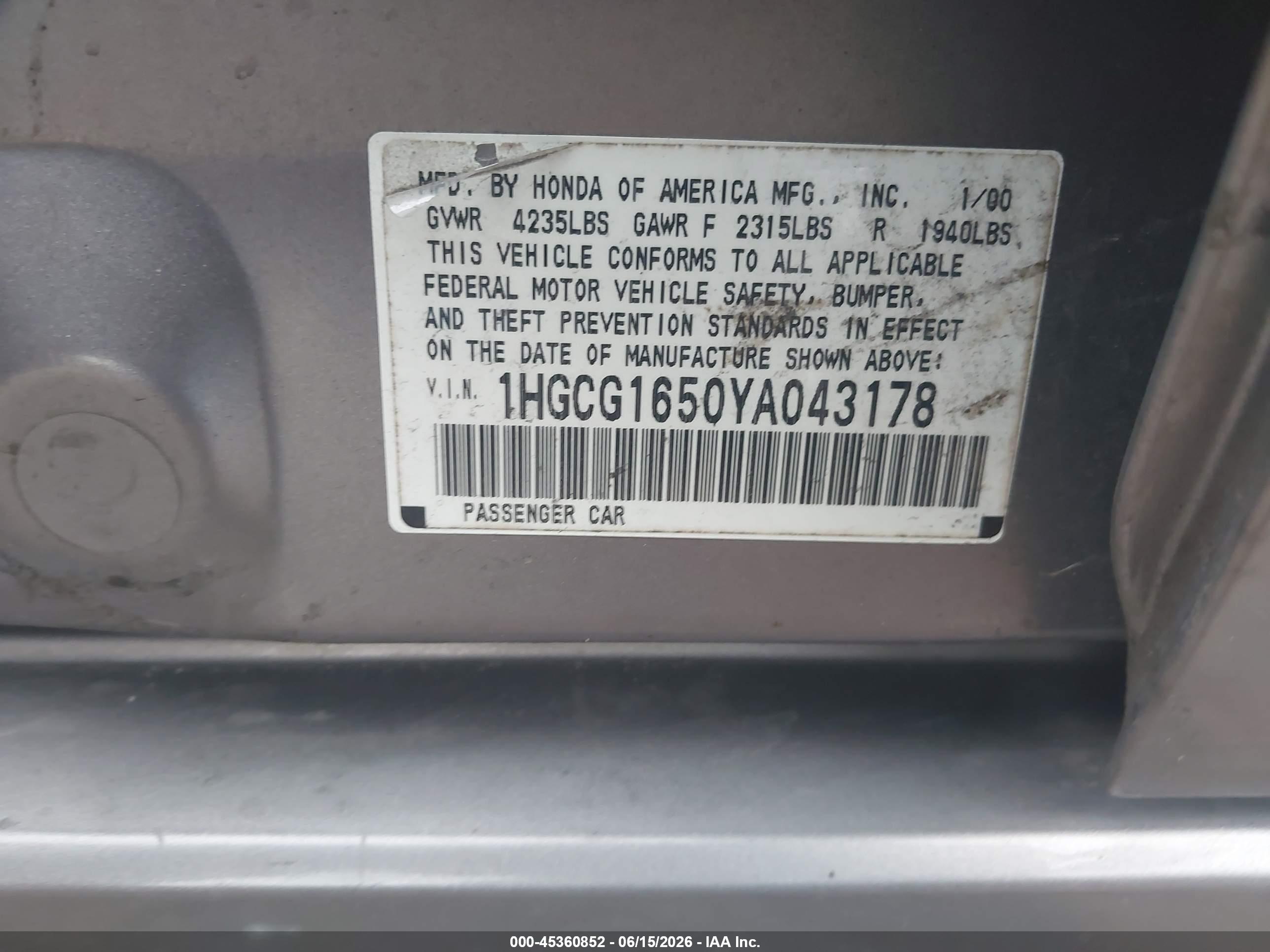 HONDA ACCORD image 9