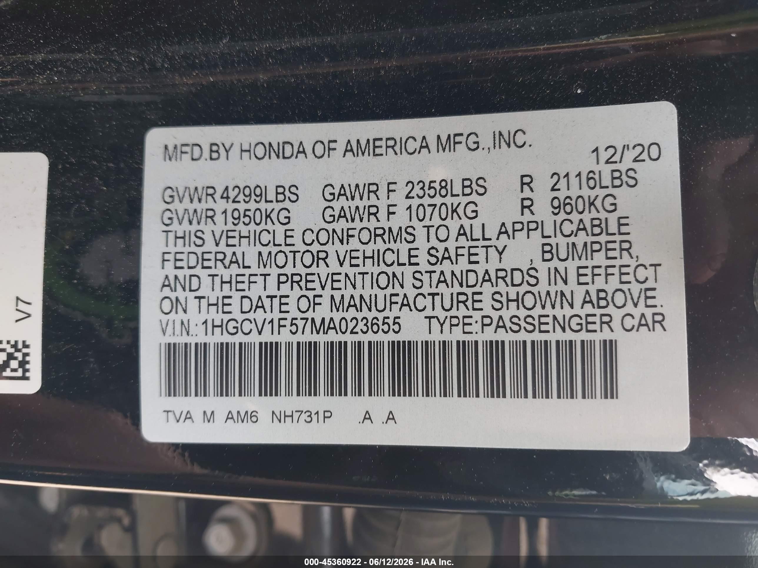 HONDA ACCORD image 9