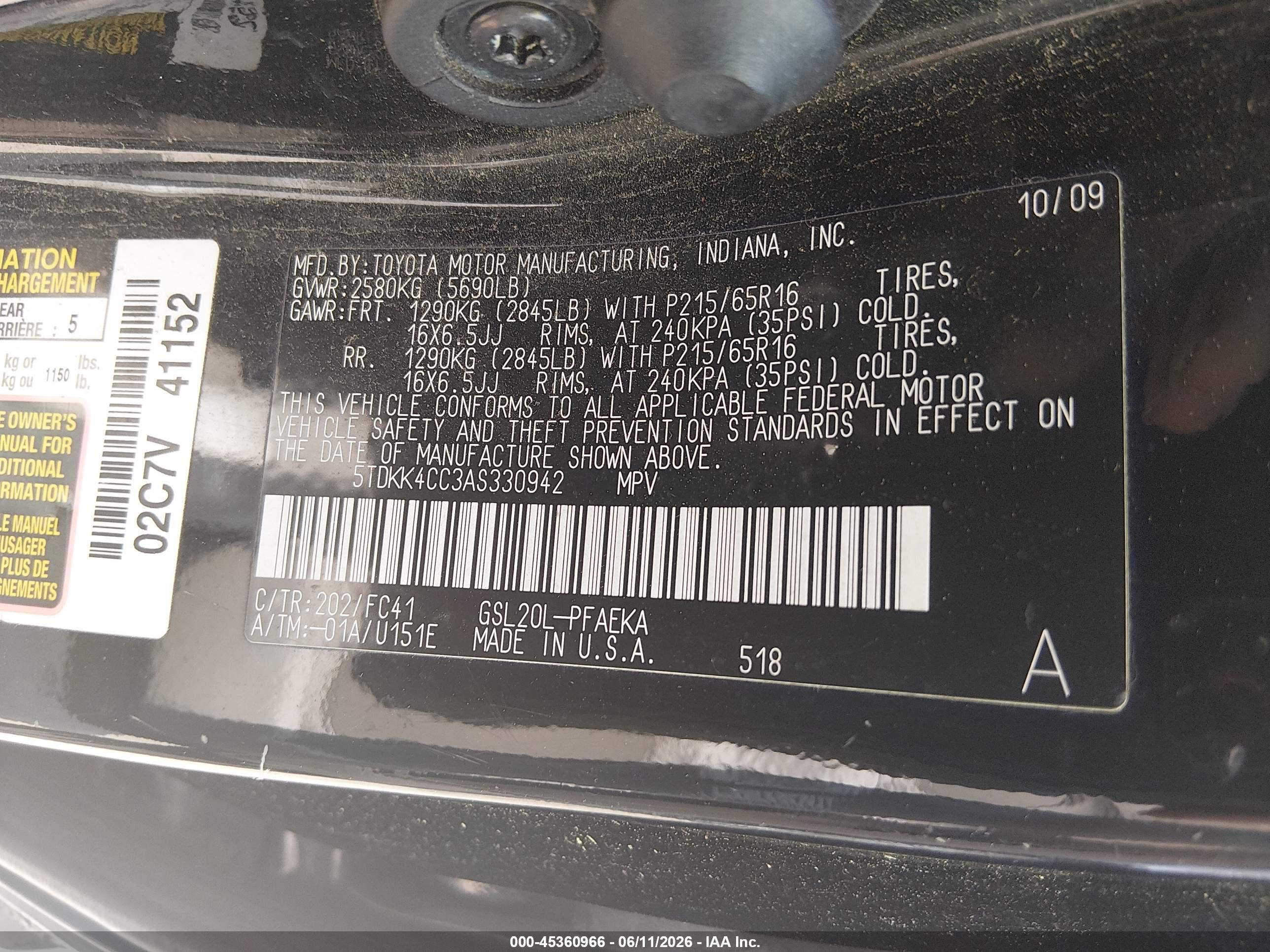 TOYOTA SIENNA image 9
