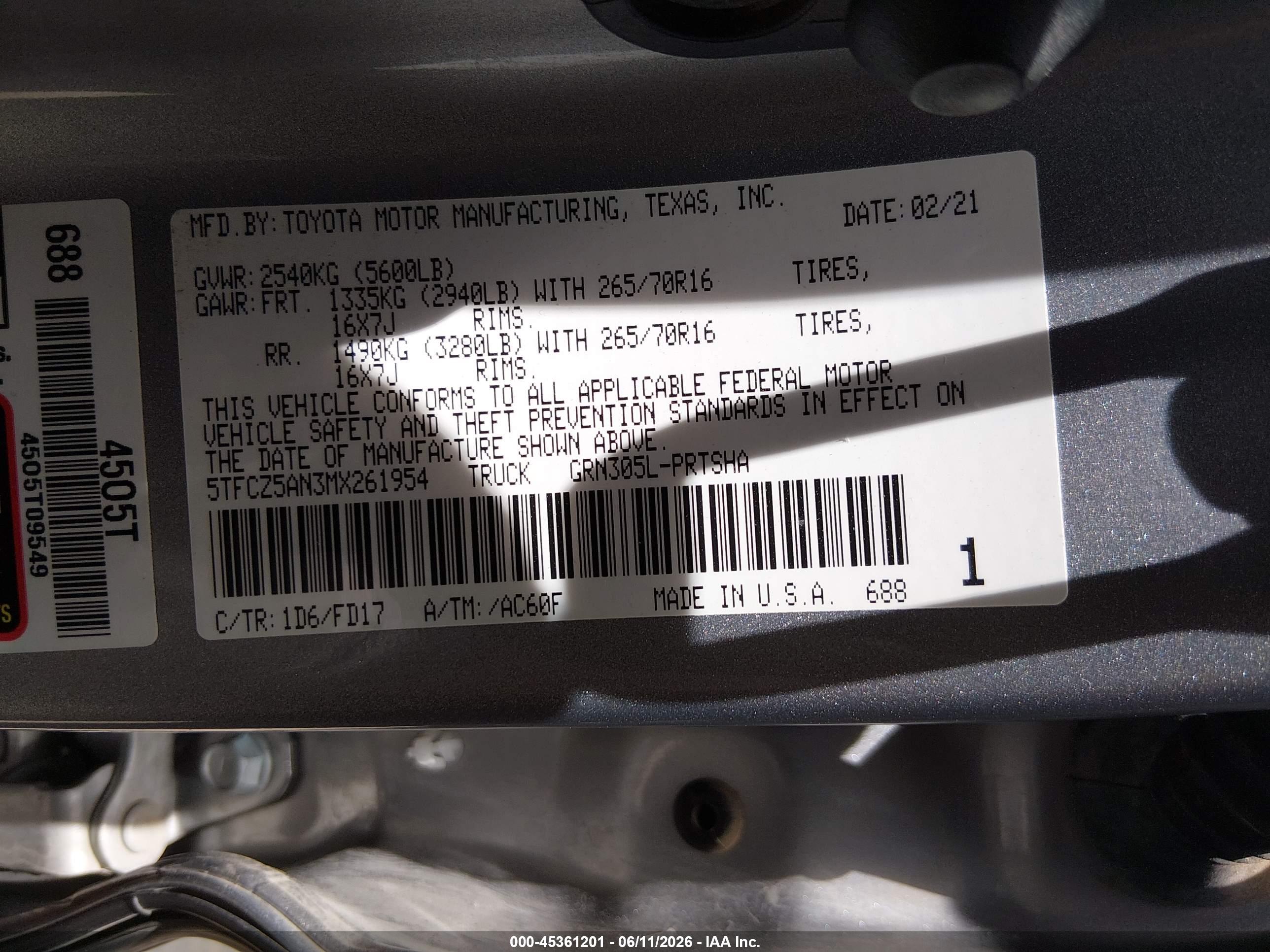 TOYOTA TACOMA image 9