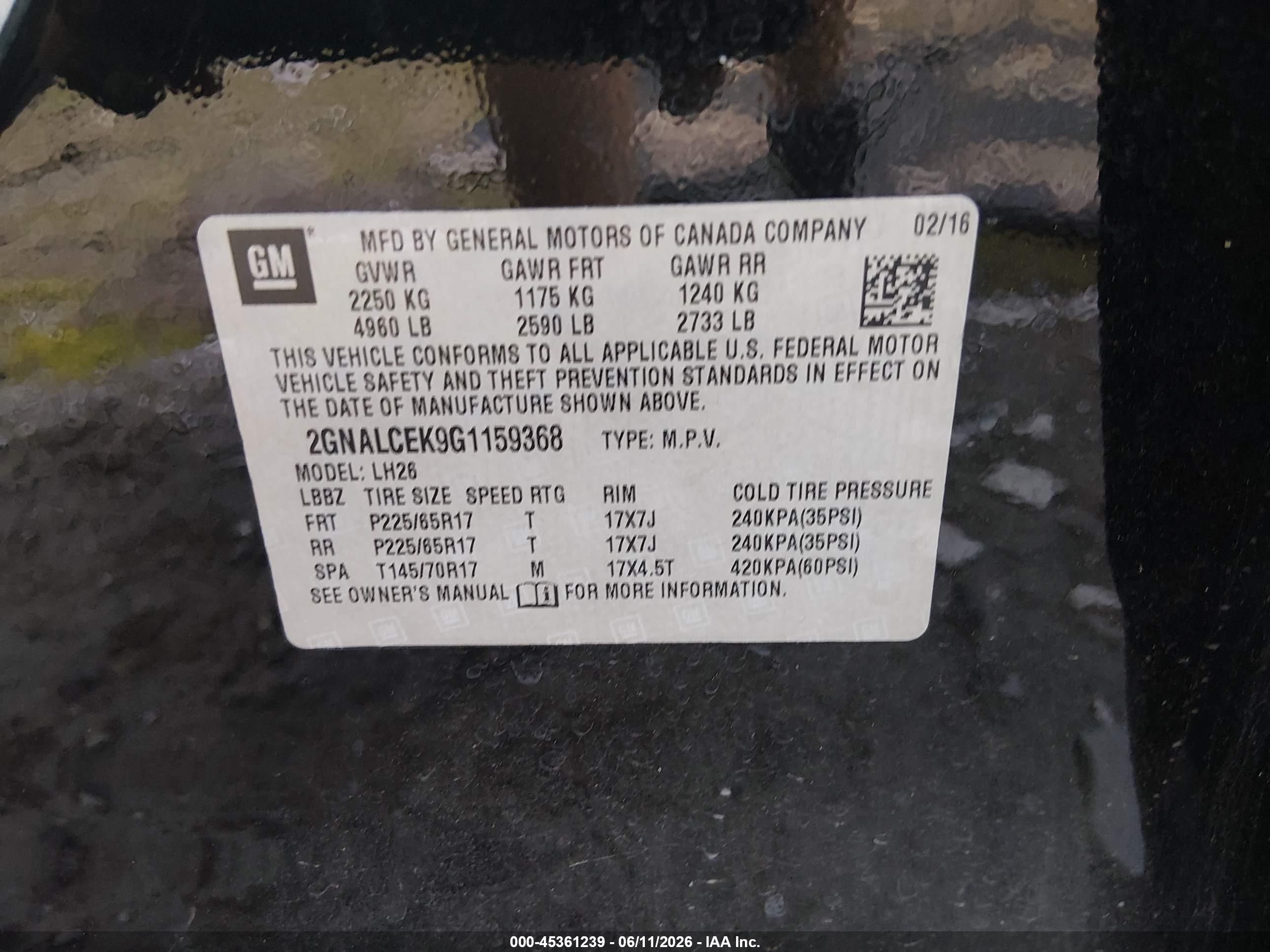 CHEVROLET EQUINOX image 9