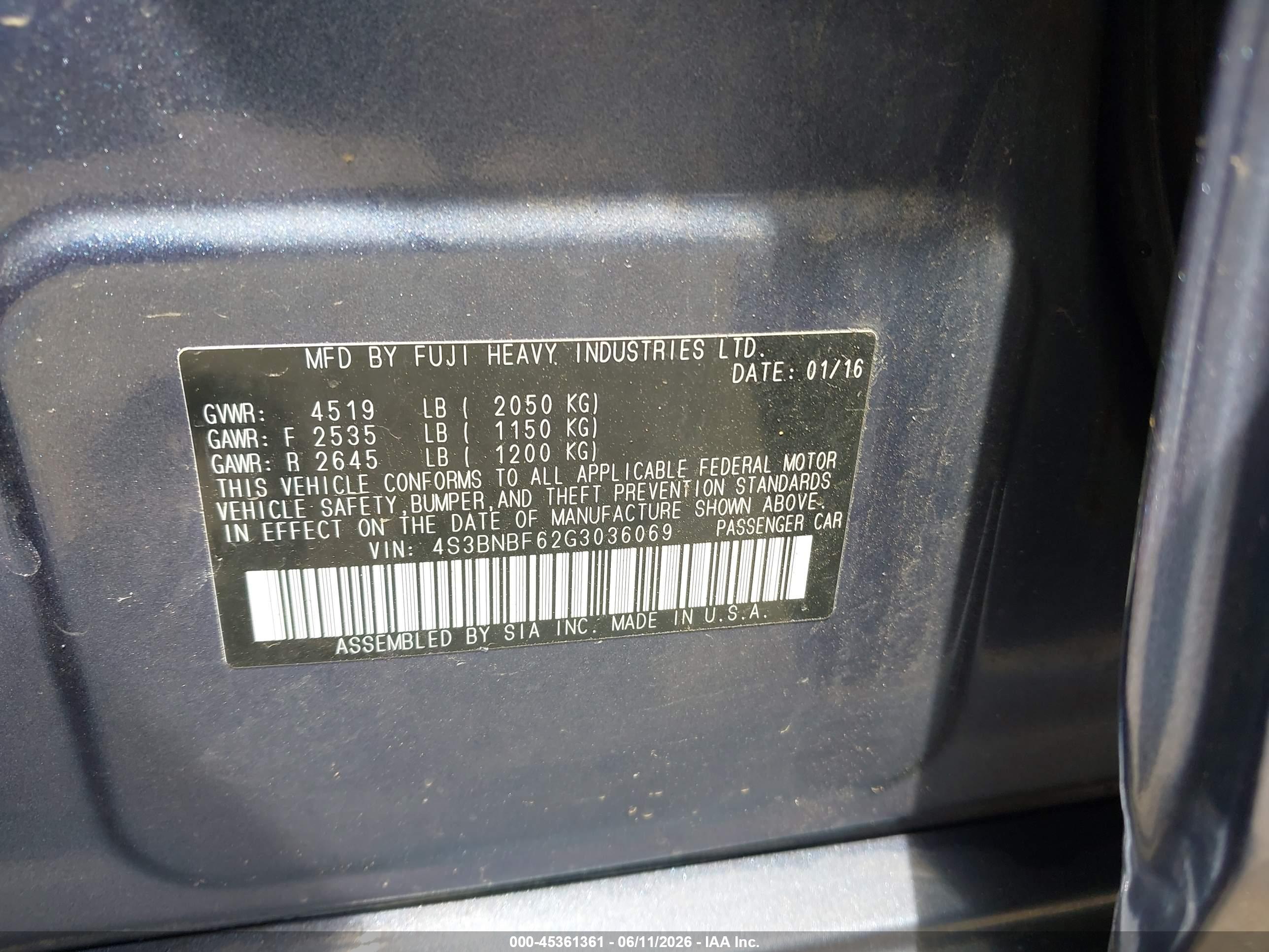 SUBARU LEGACY image 9