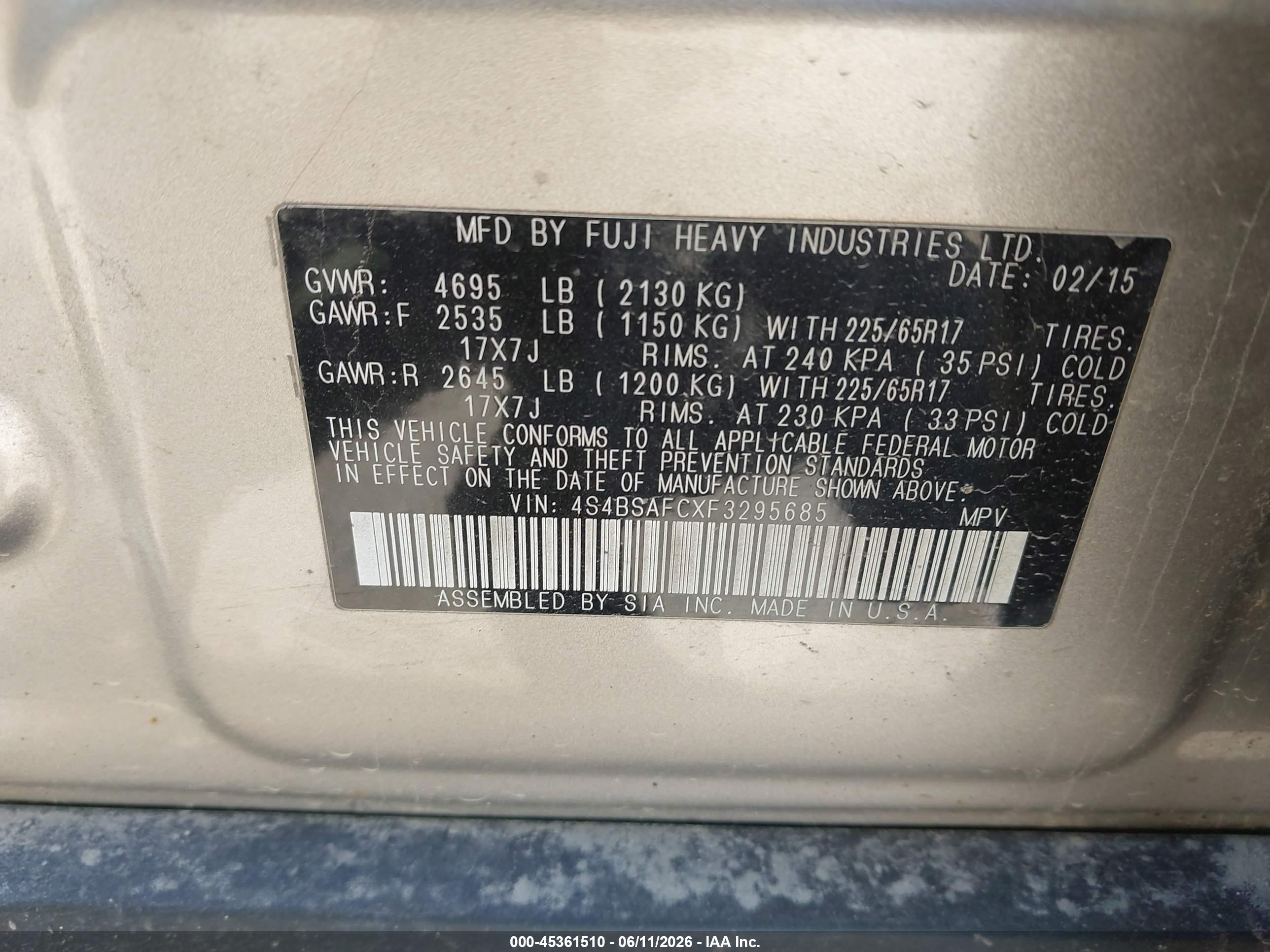 SUBARU OUTBACK image 9