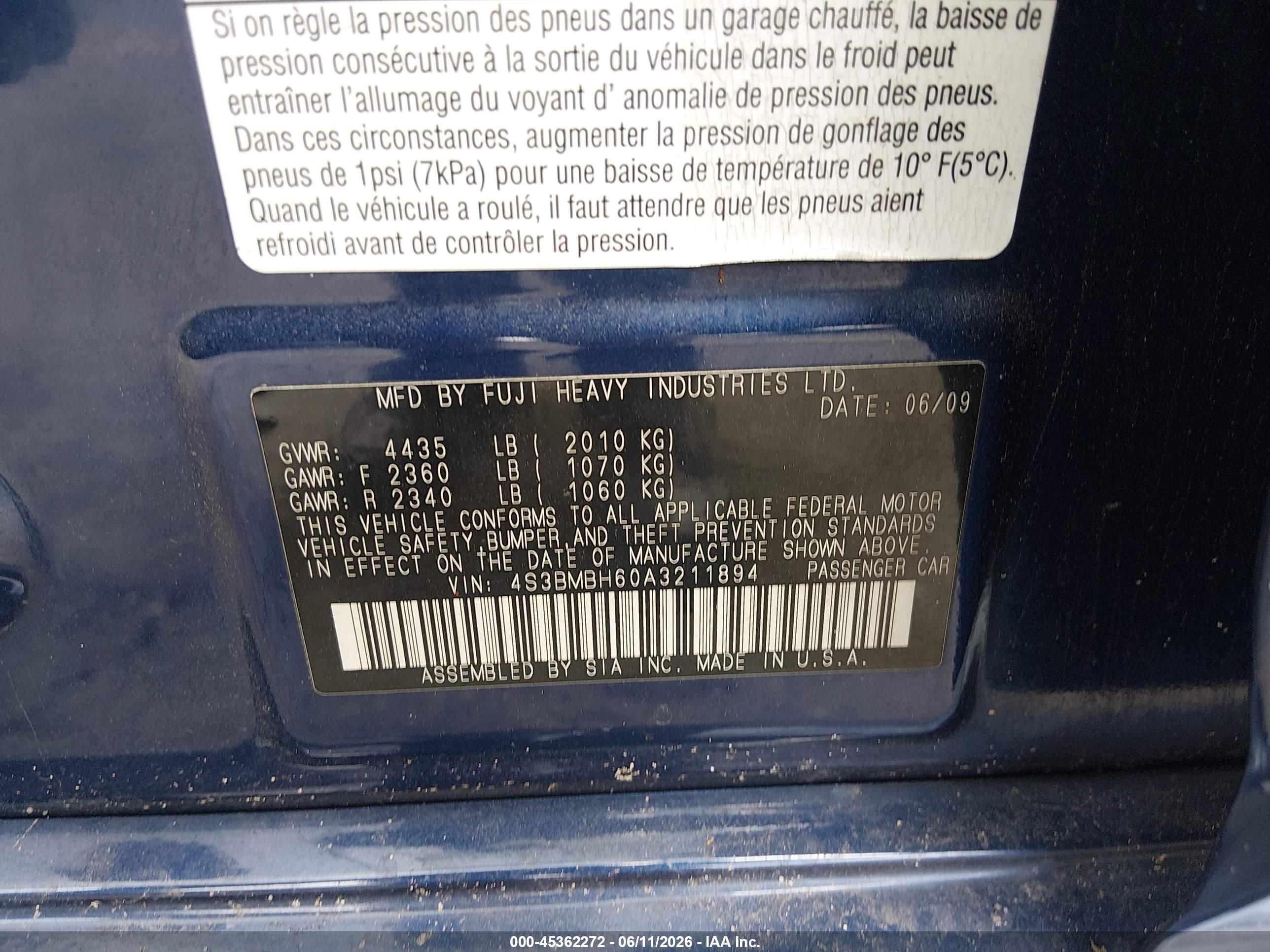 SUBARU LEGACY image 9