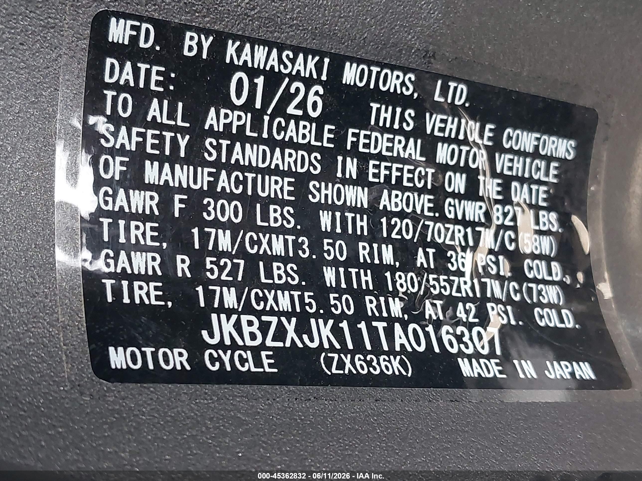 KAWASAKI ZX636 image 10