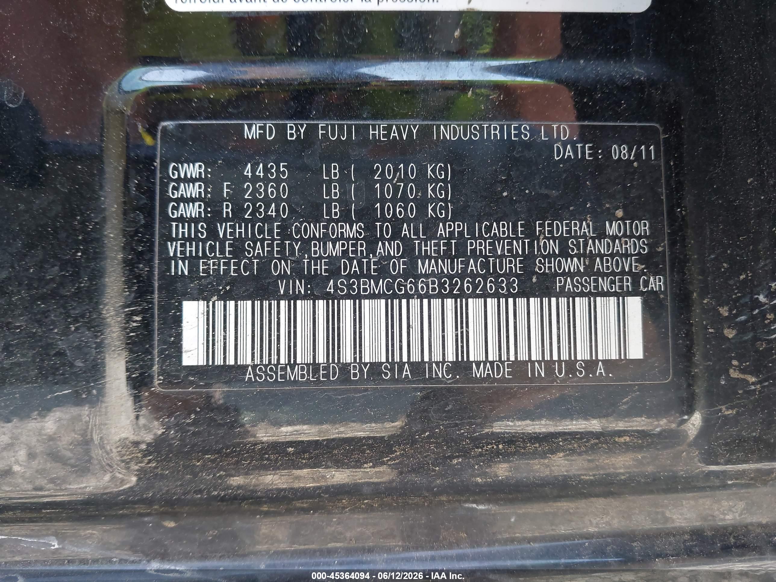 SUBARU LEGACY image 9
