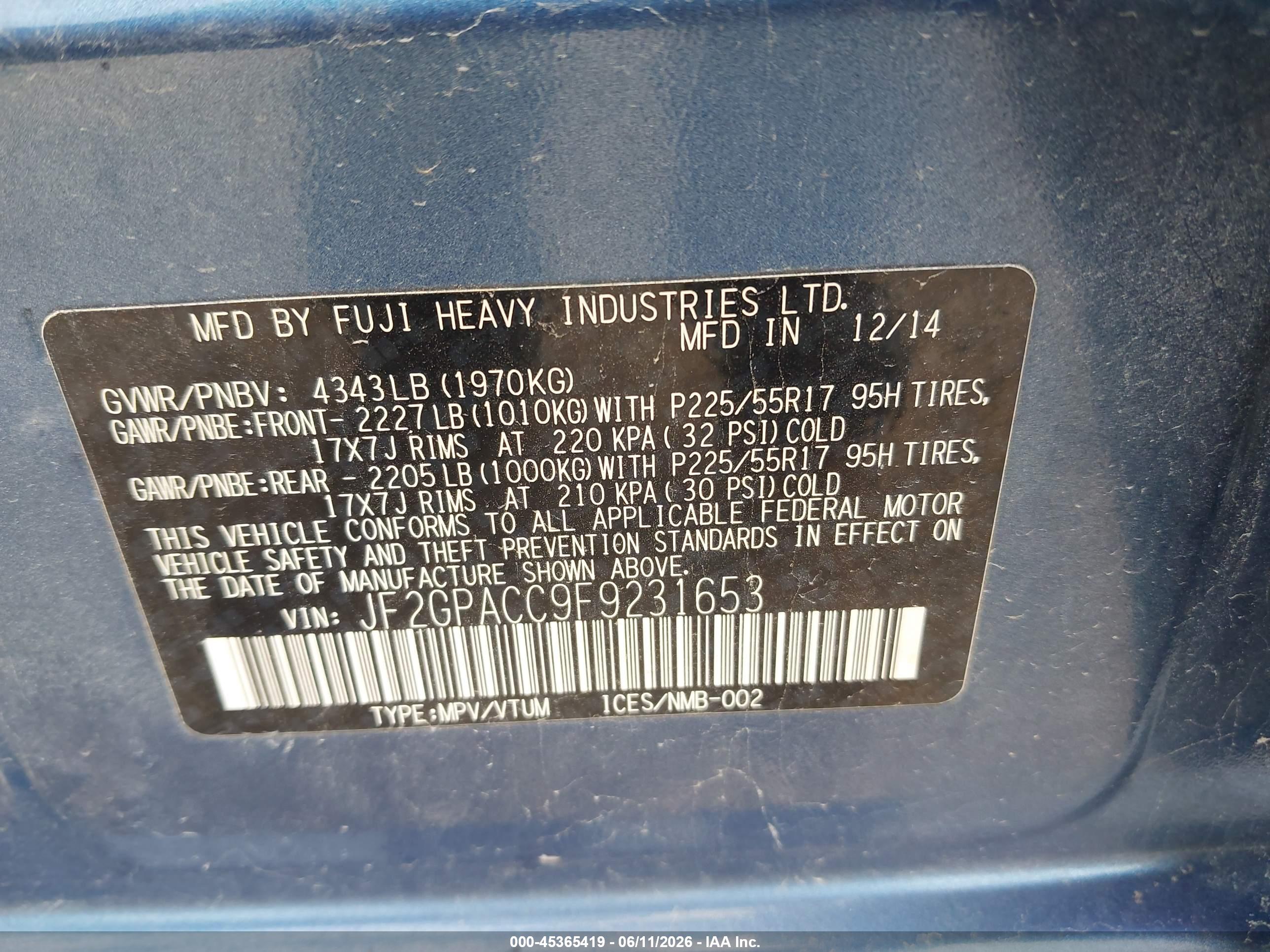 SUBARU XV image 9