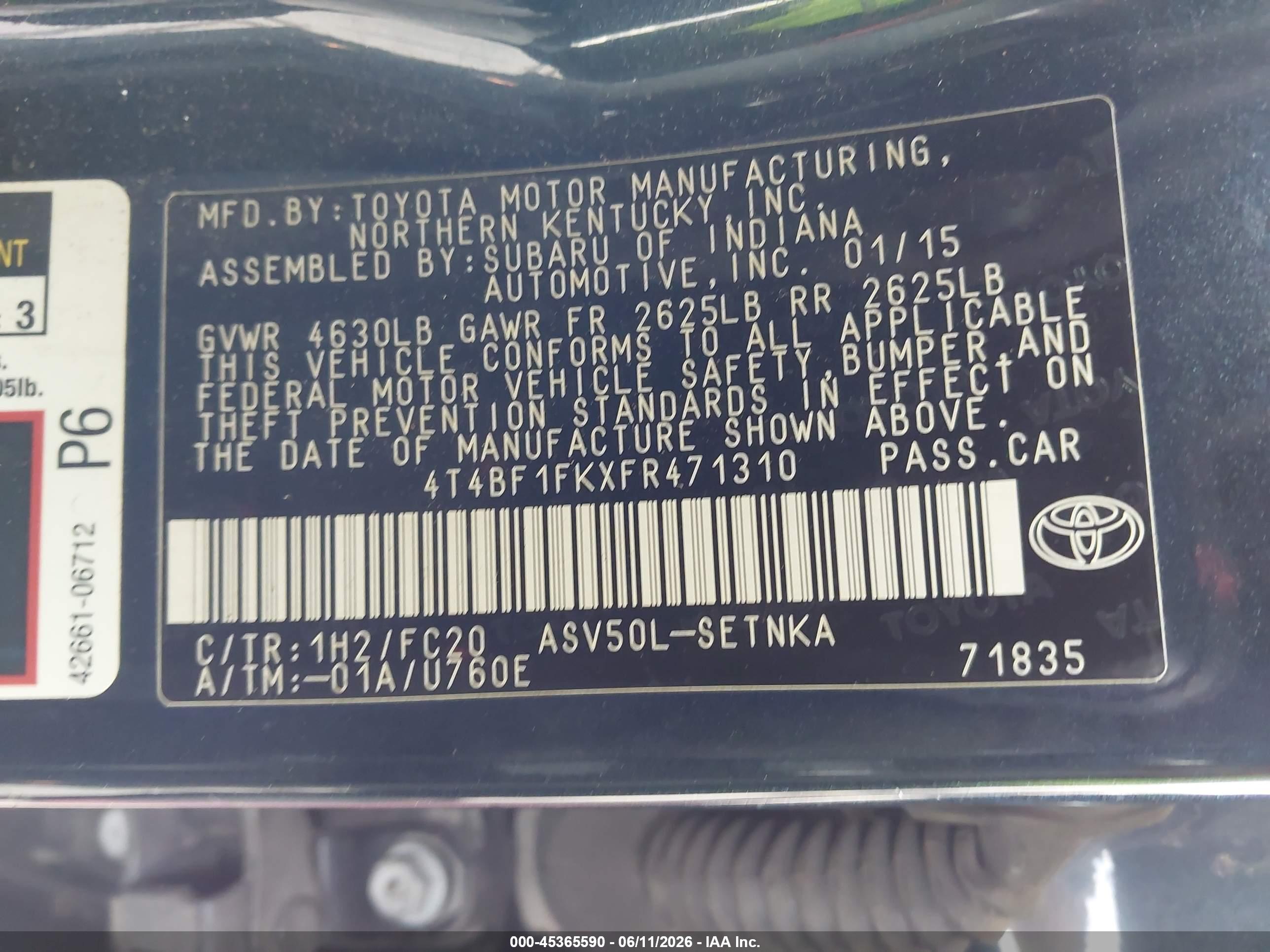 TOYOTA CAMRY image 9