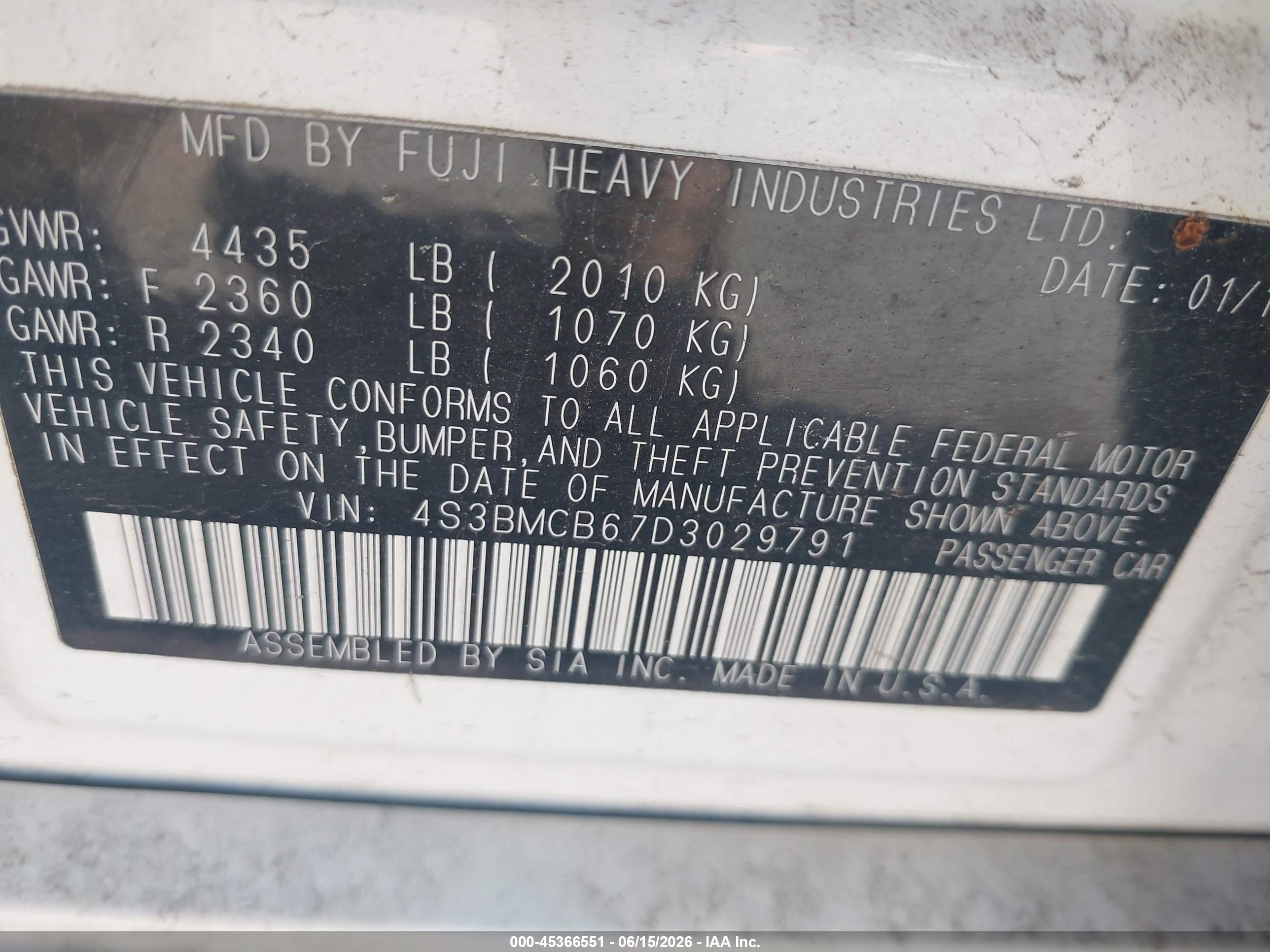 SUBARU LEGACY image 9