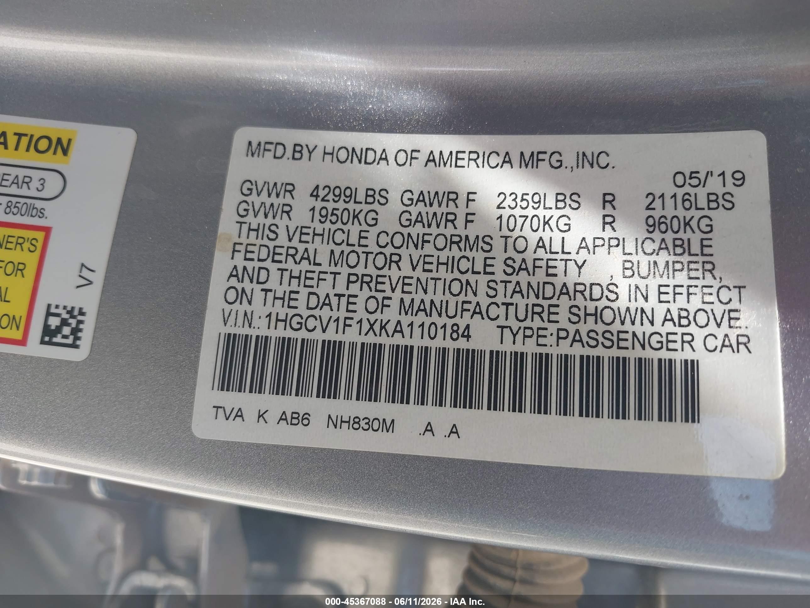 HONDA ACCORD image 9