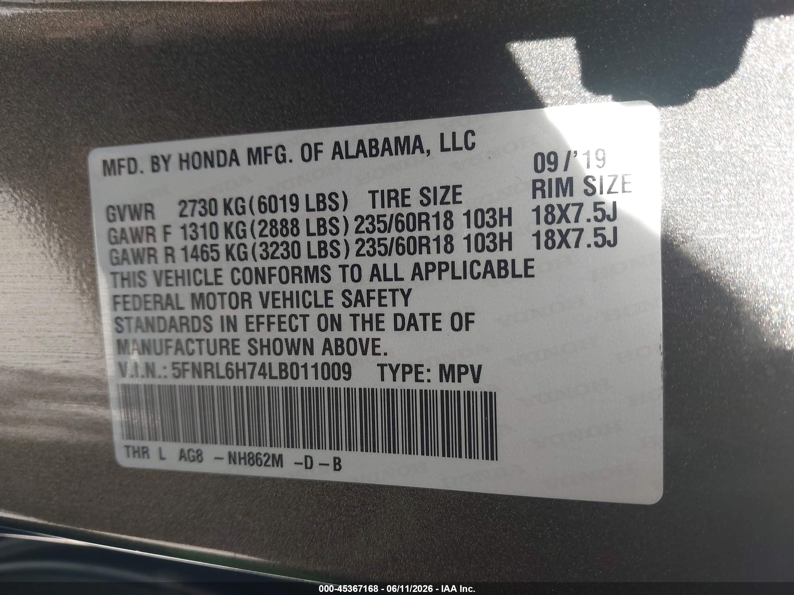 HONDA ODYSSEY image 9
