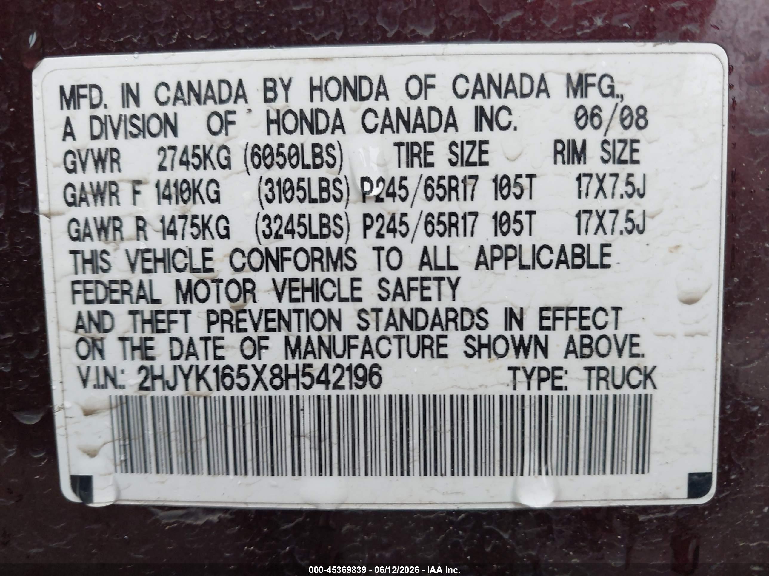HONDA RIDGELINE image 9