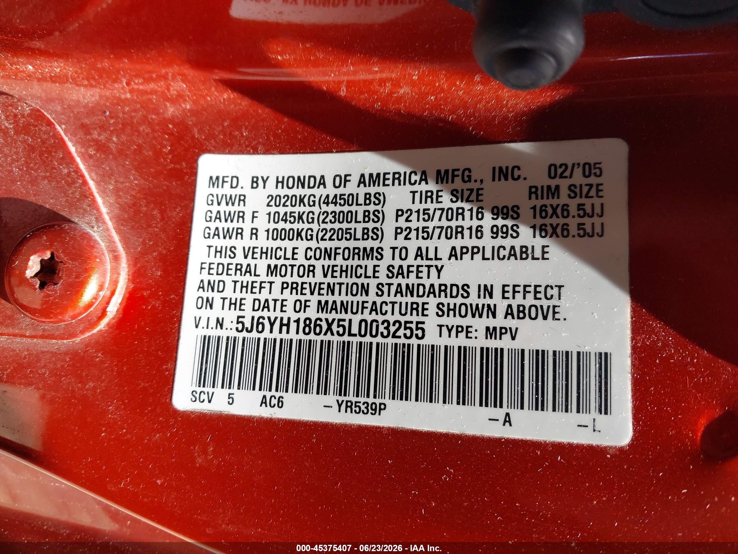 HONDA ELEMENT image 9