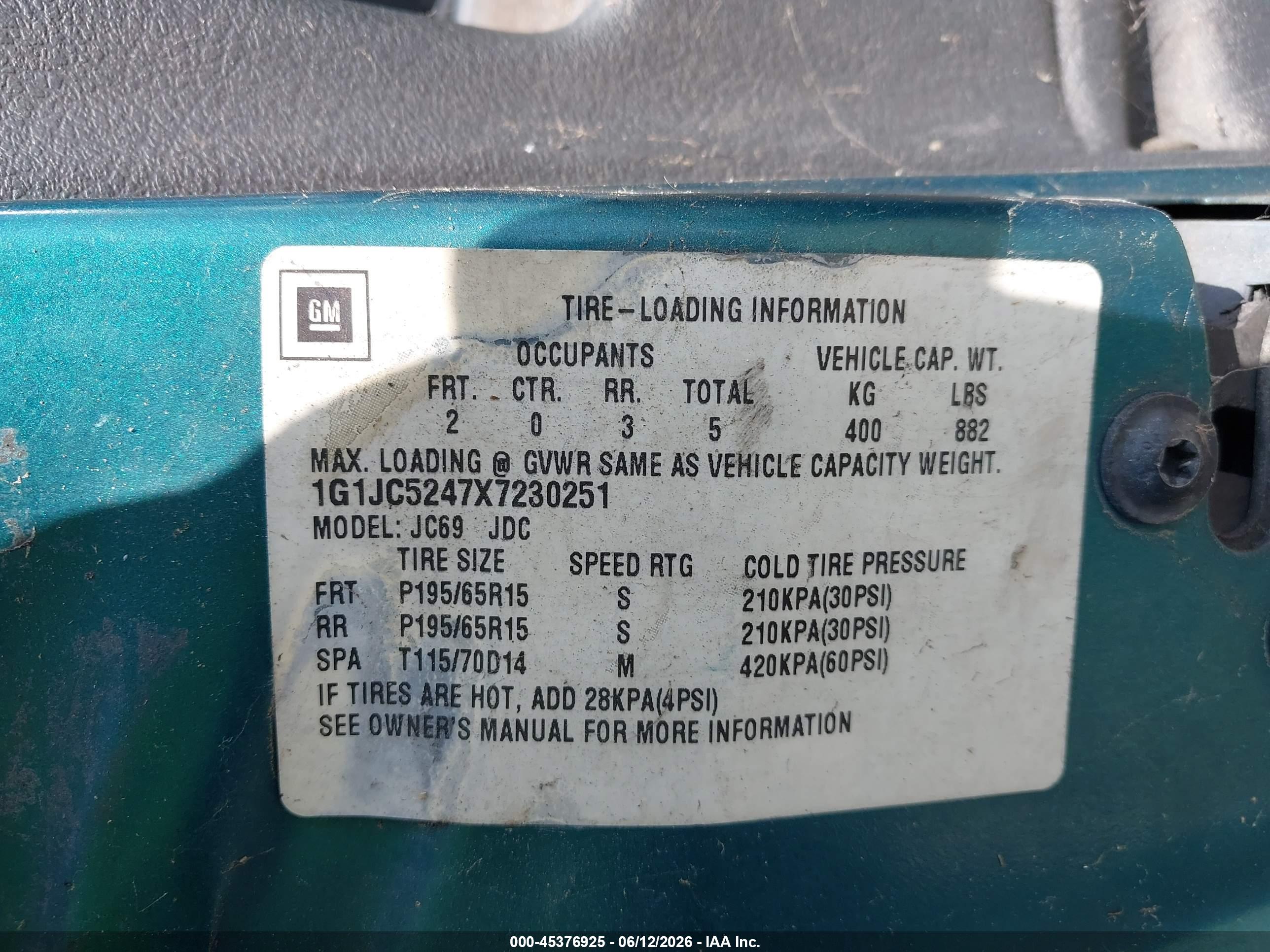CHEVROLET CAVALIER image 9