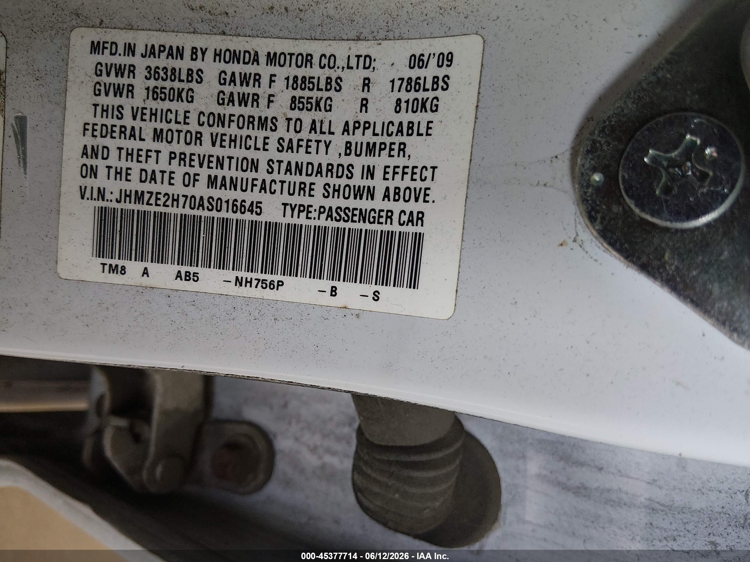 HONDA INSIGHT image 9