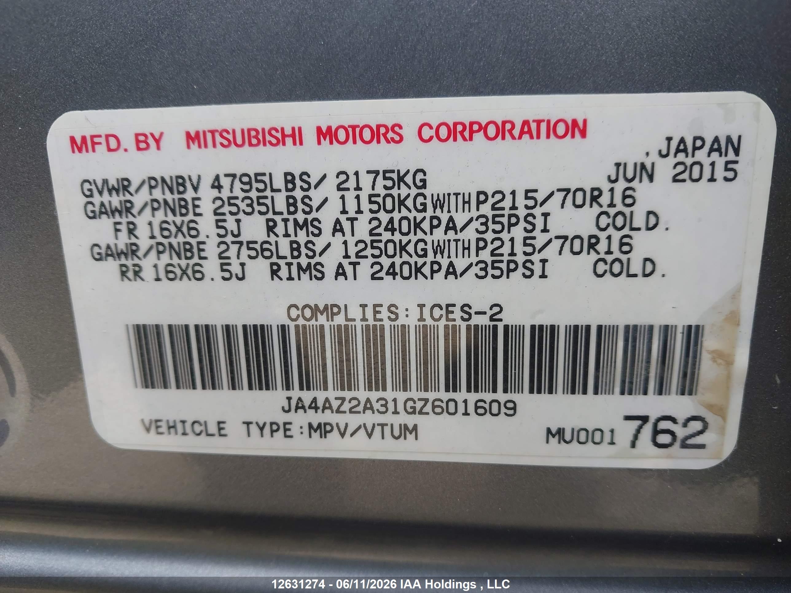 MITSUBISHI OUTLANDER image 9